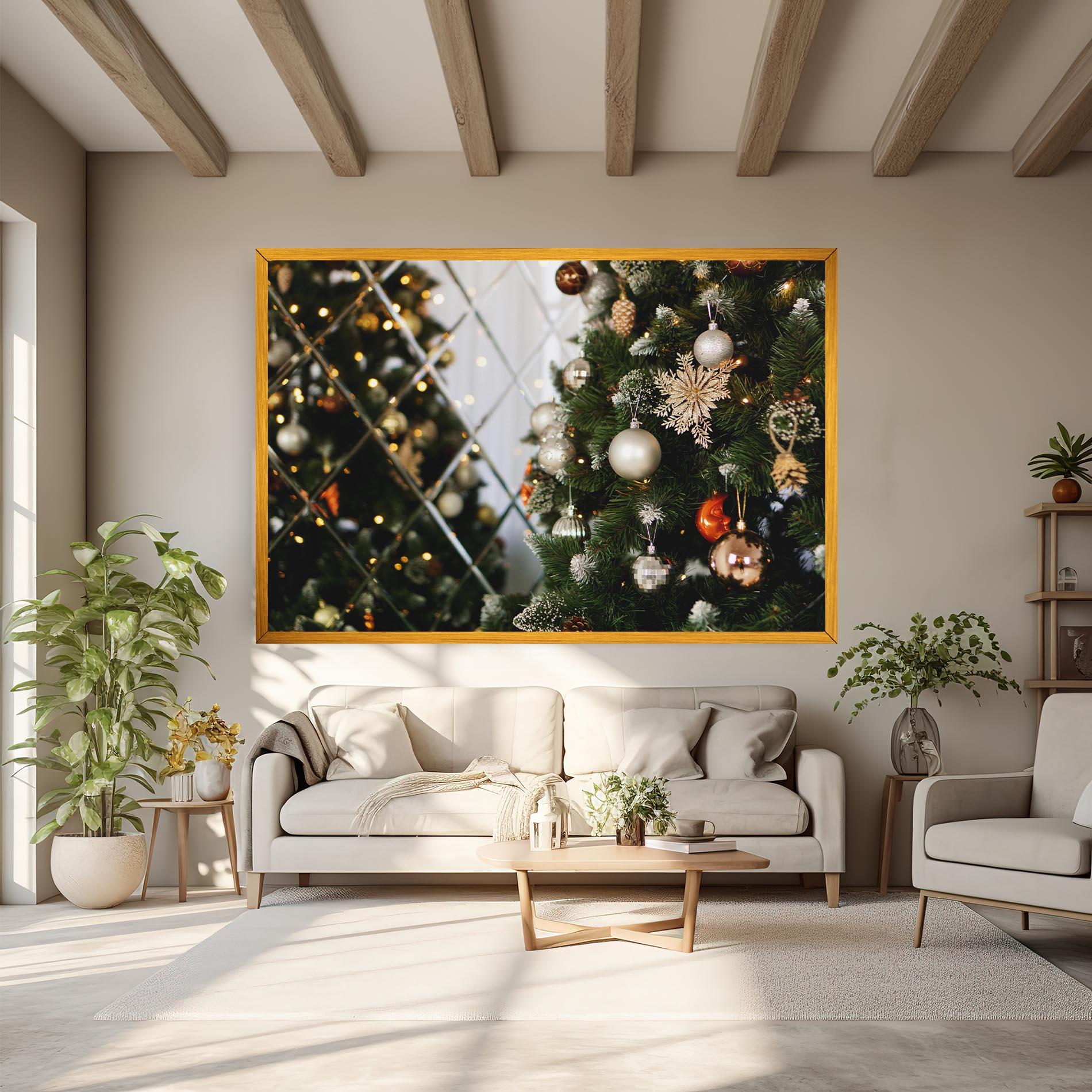 Leinwandbild Christmas Decor Tree mockup 6