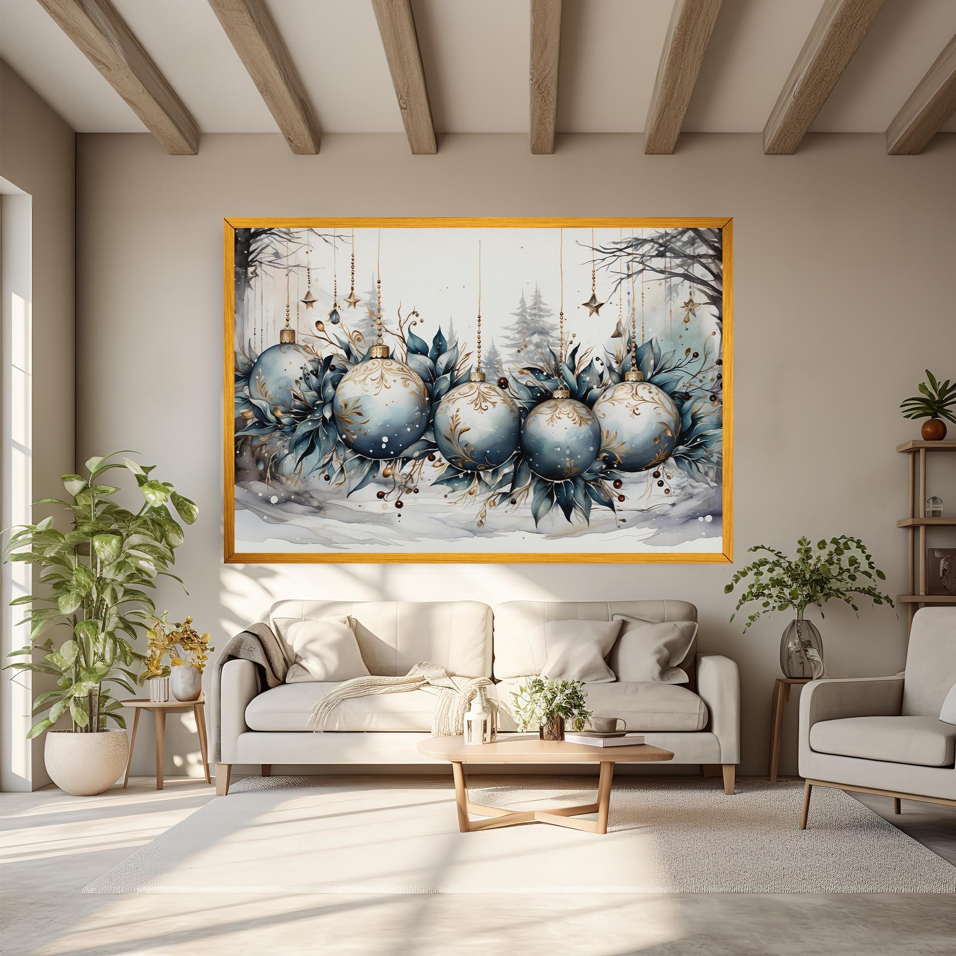 Leinwandbild Christmas Paper mockup 6