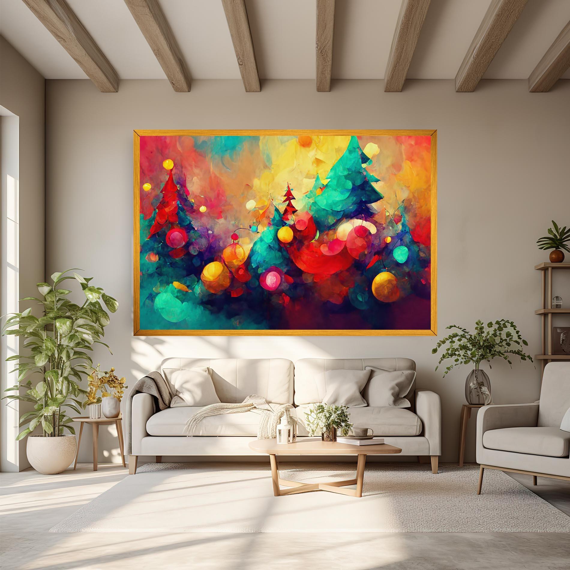 Leinwandbild Colorfull Winter mockup 6