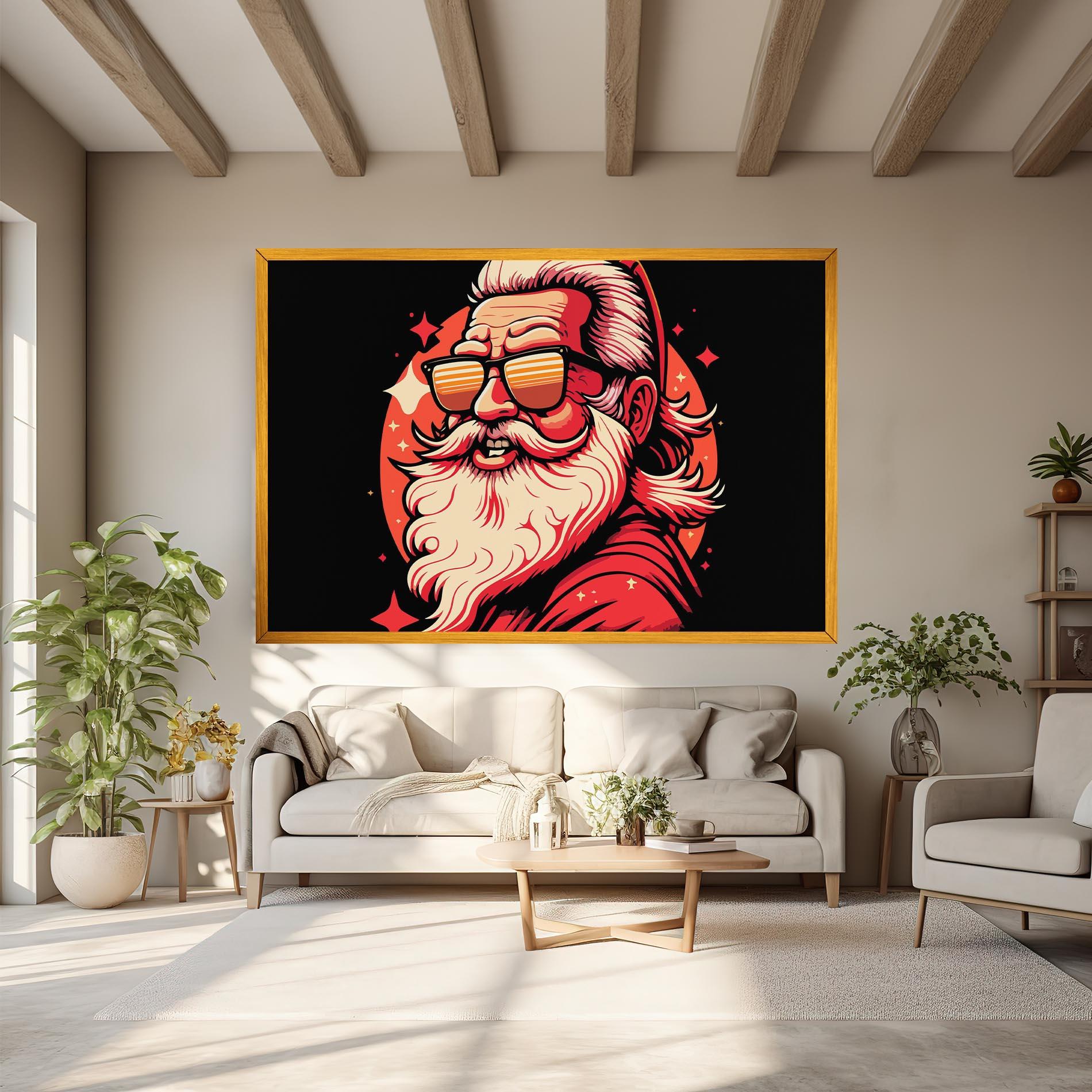 Leinwandbild Glasses Santa mockup 6