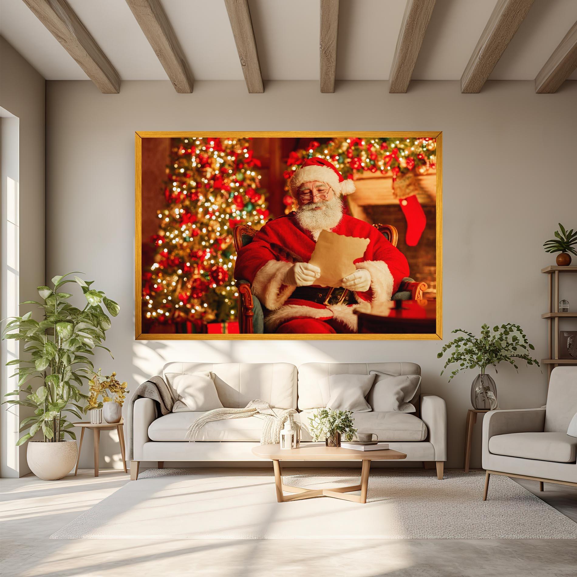 Leinwandbild Reading Christmas Letter mockup 6