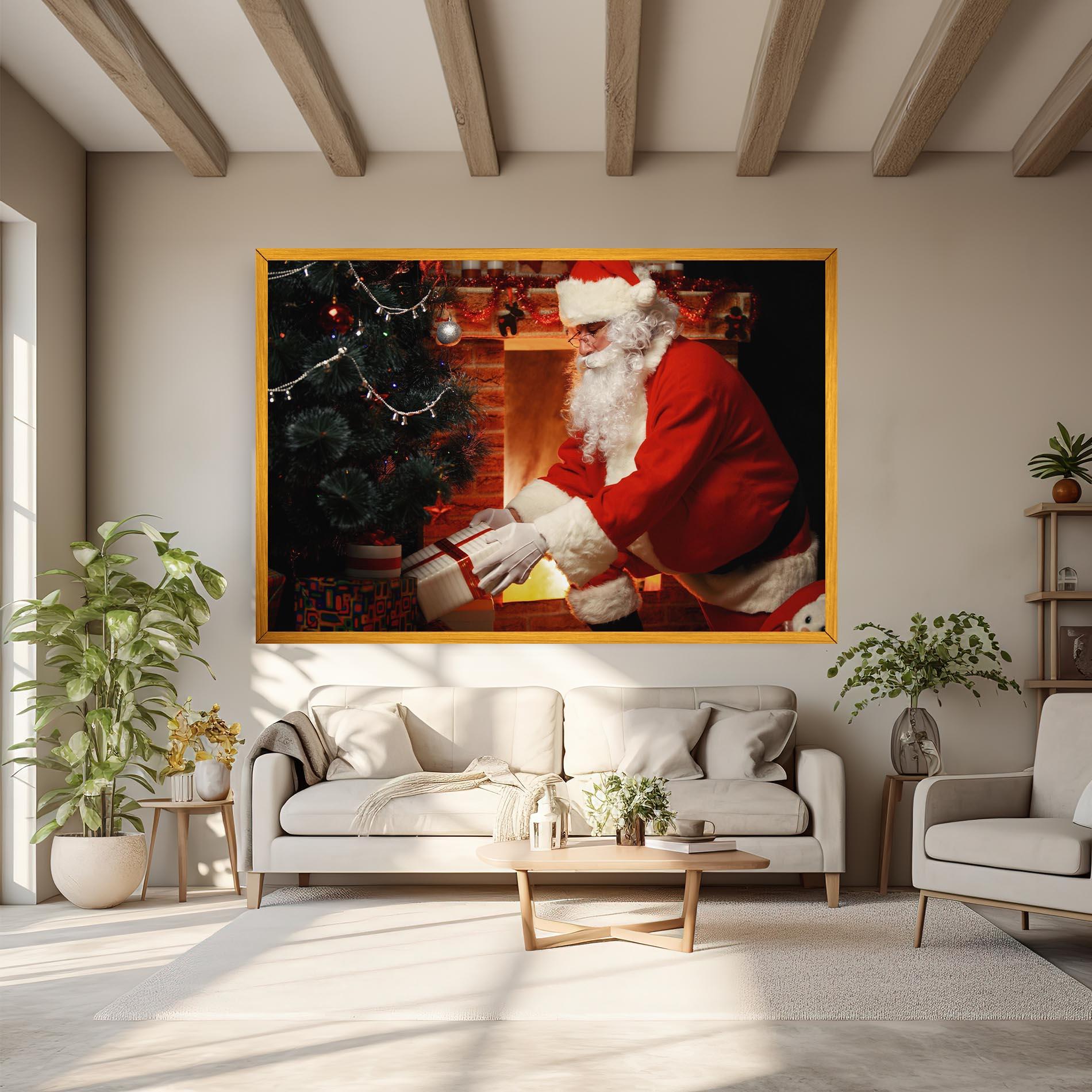 Leinwandbild Santa Brought Gifts mockup 6