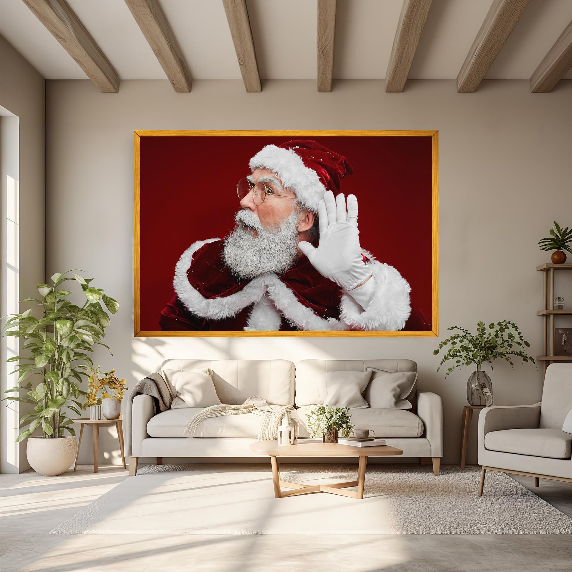 Leinwandbild Santa Cant Hear You mockup 6