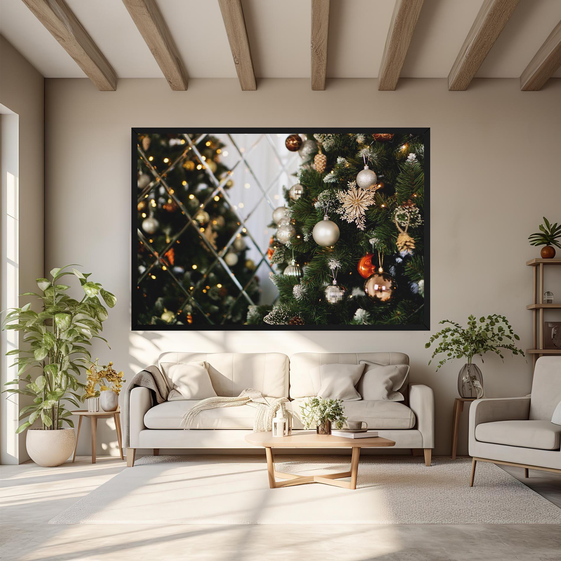 Leinwandbild Christmas Decor Tree mockup 6