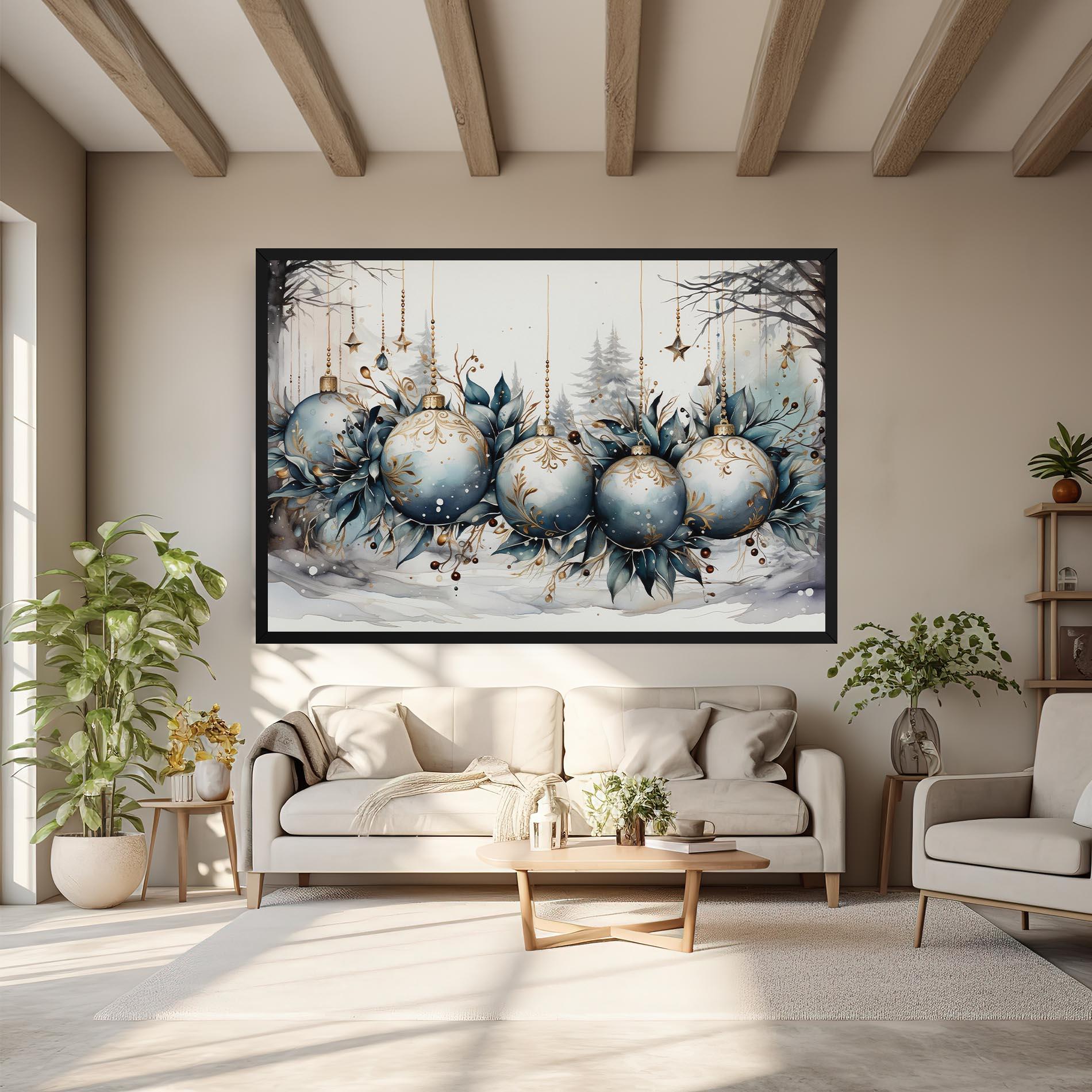 Leinwandbild Christmas Paper mockup 6