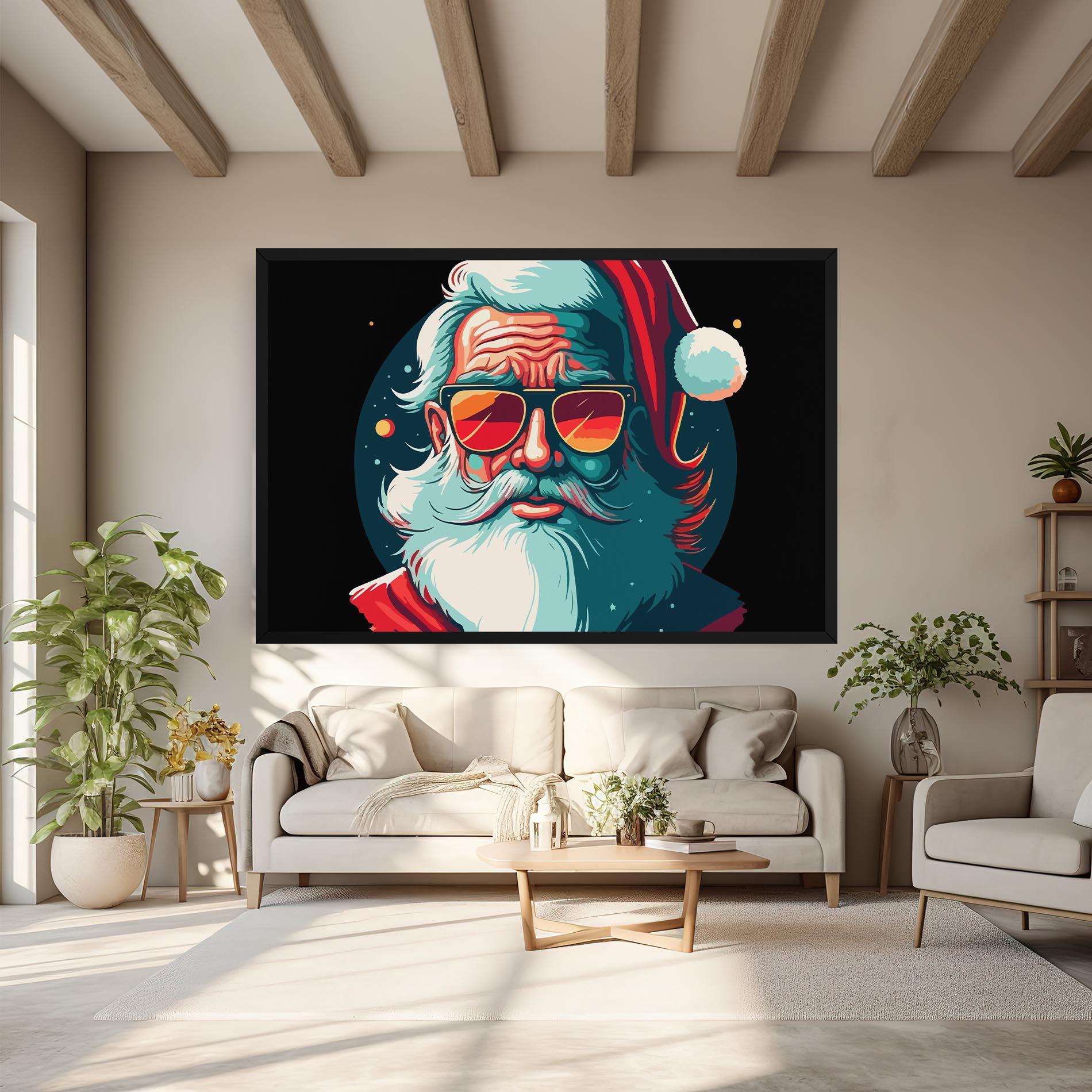 Leinwandbild Color Glasses Santa mockup 6
