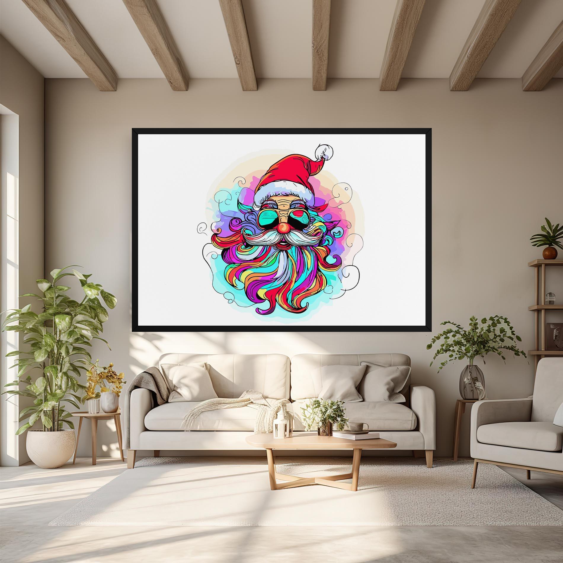 Leinwandbild Colorful Santa mockup 6