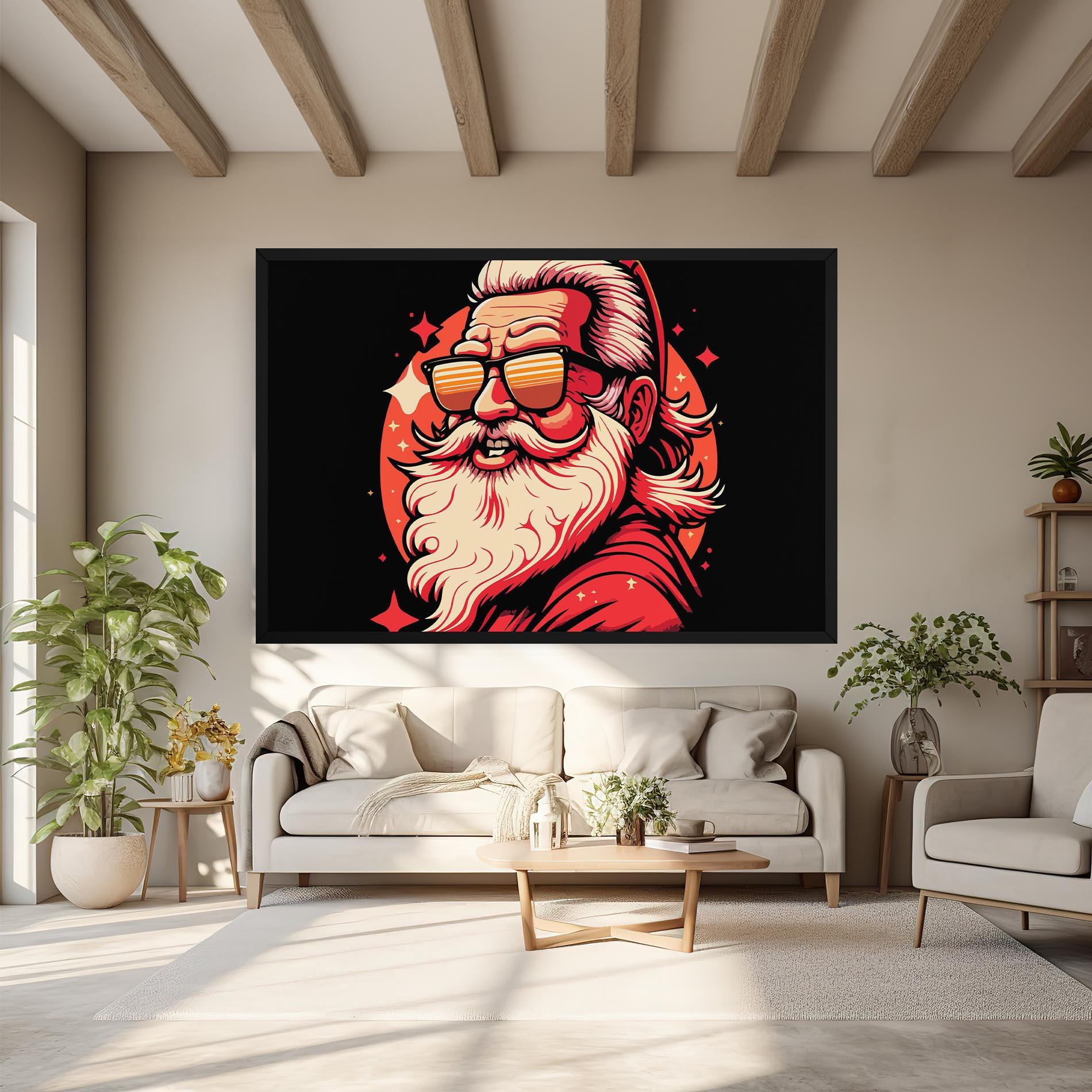 Leinwandbild Glasses Santa mockup 6