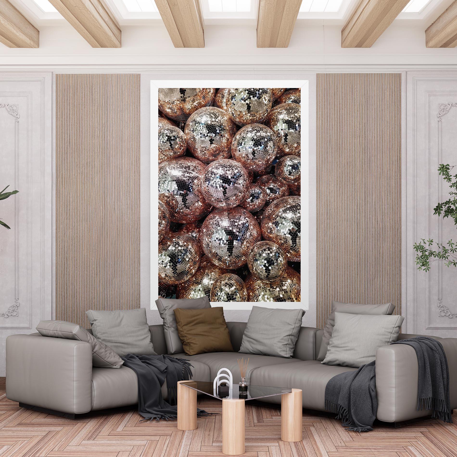 Leinwandbild Christmas Disko Balls mockup 6