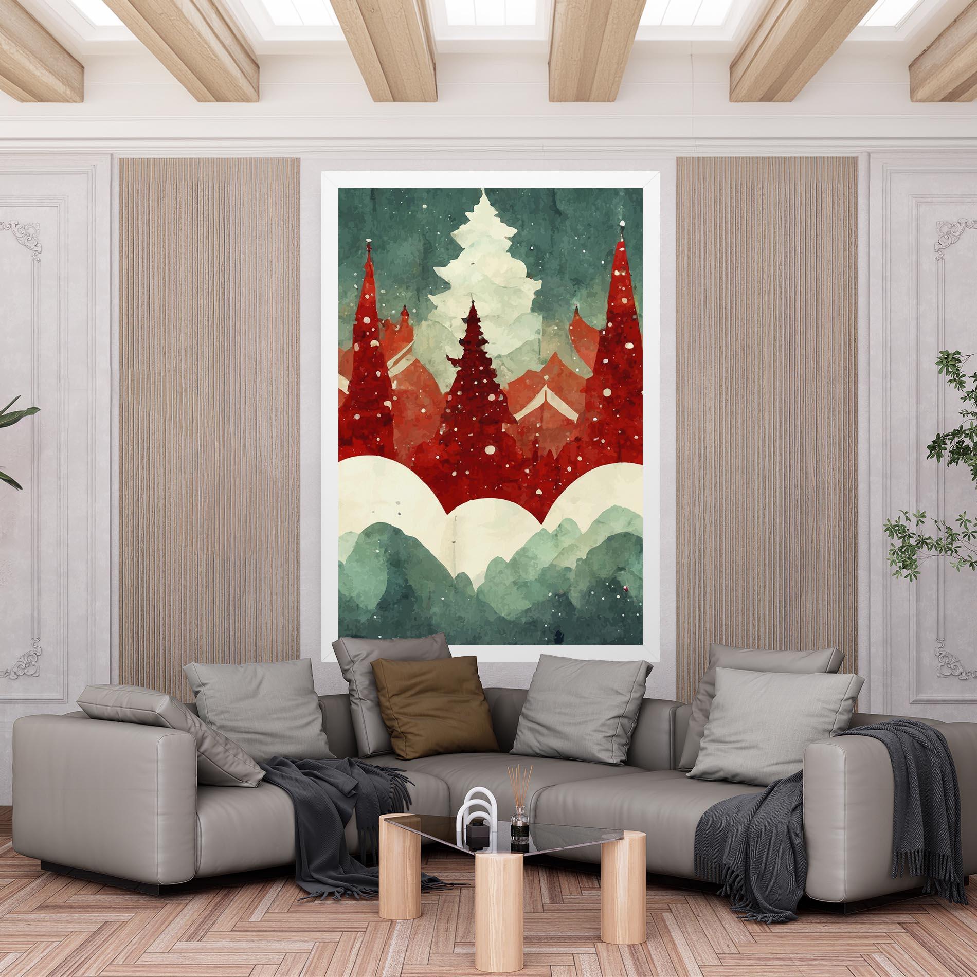 Leinwandbild Christmas Landscape mockup 6