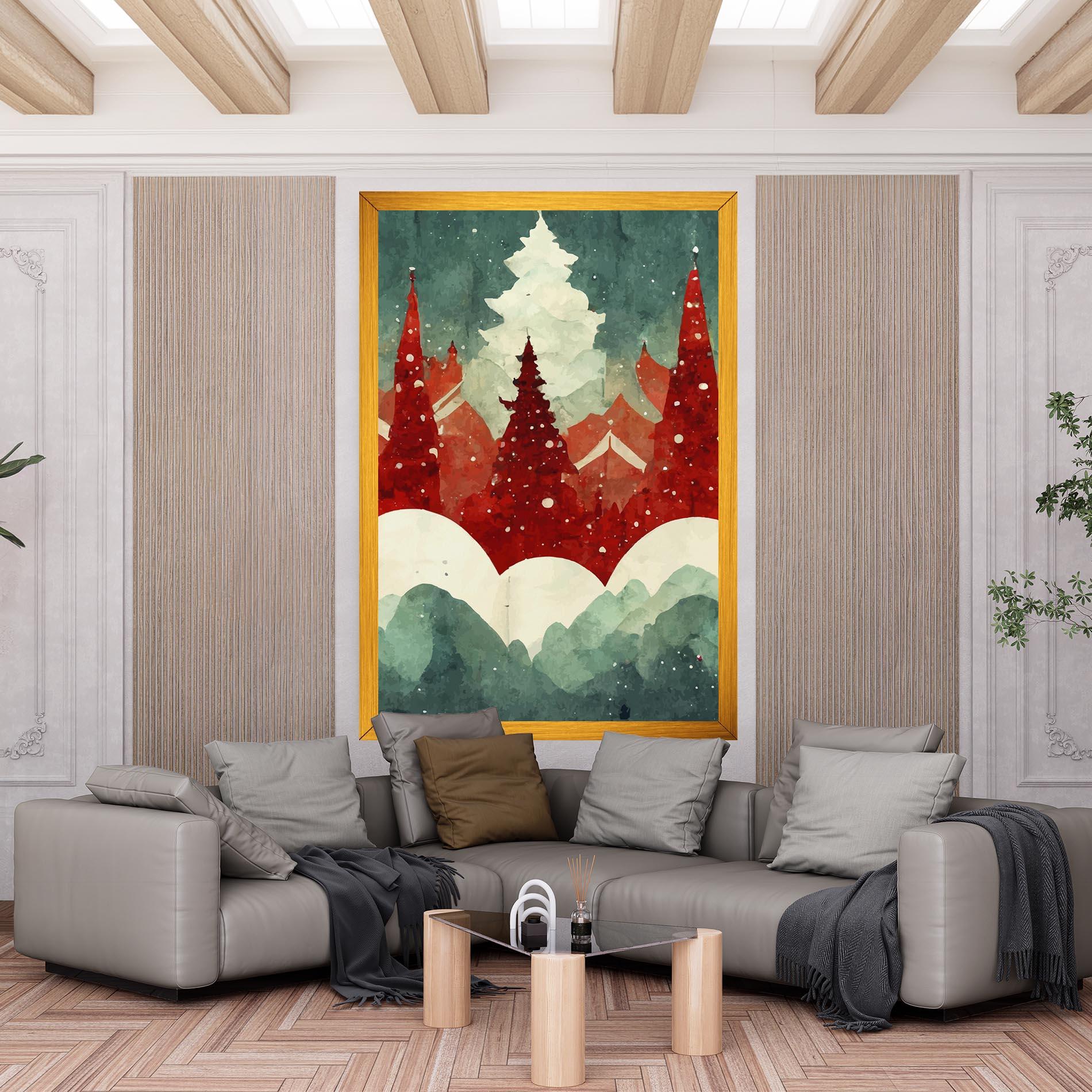 Leinwandbild Christmas Landscape mockup 6