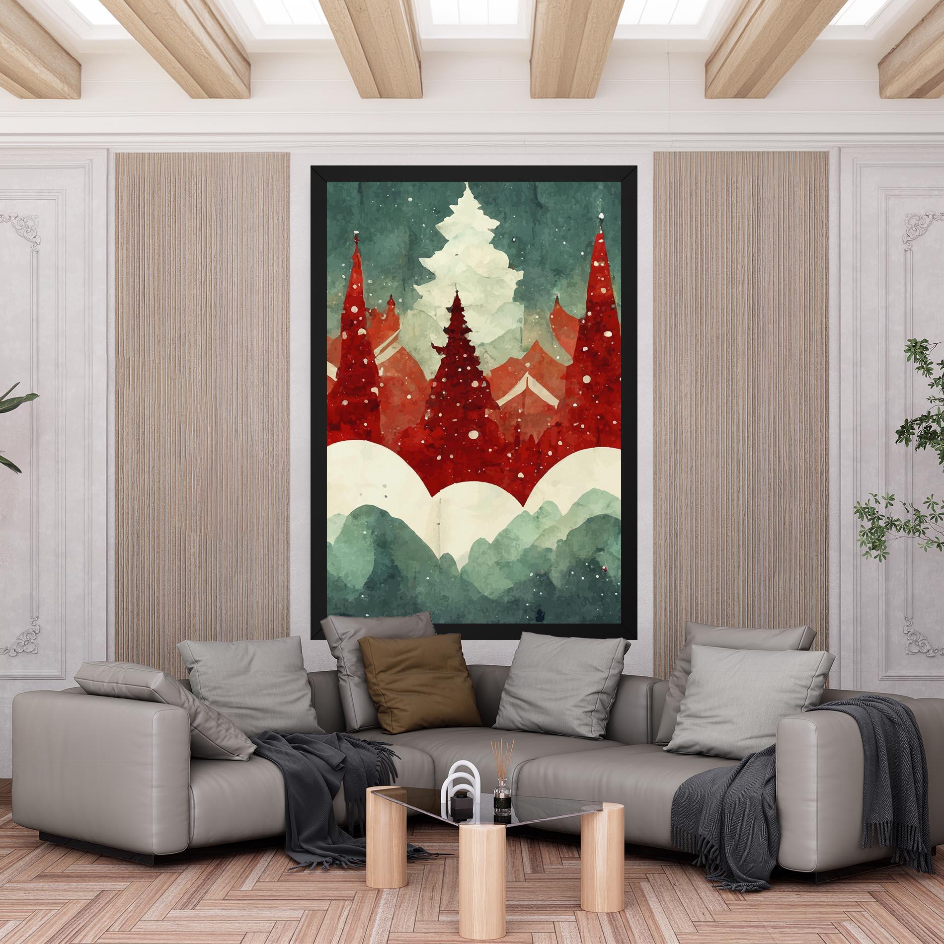 Leinwandbild Christmas Landscape mockup 6