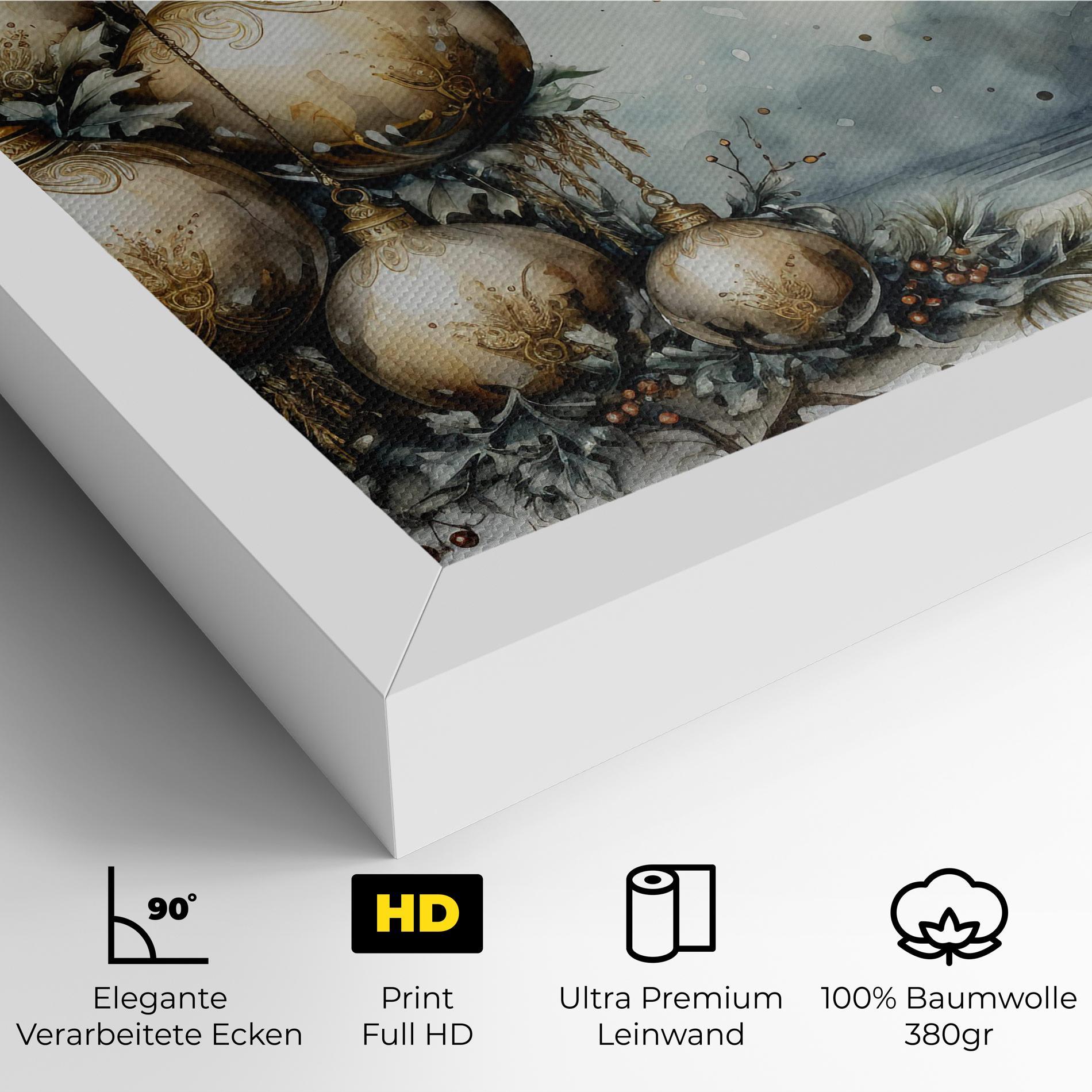 Leinwandbild Christmas Art Paper mockup 4