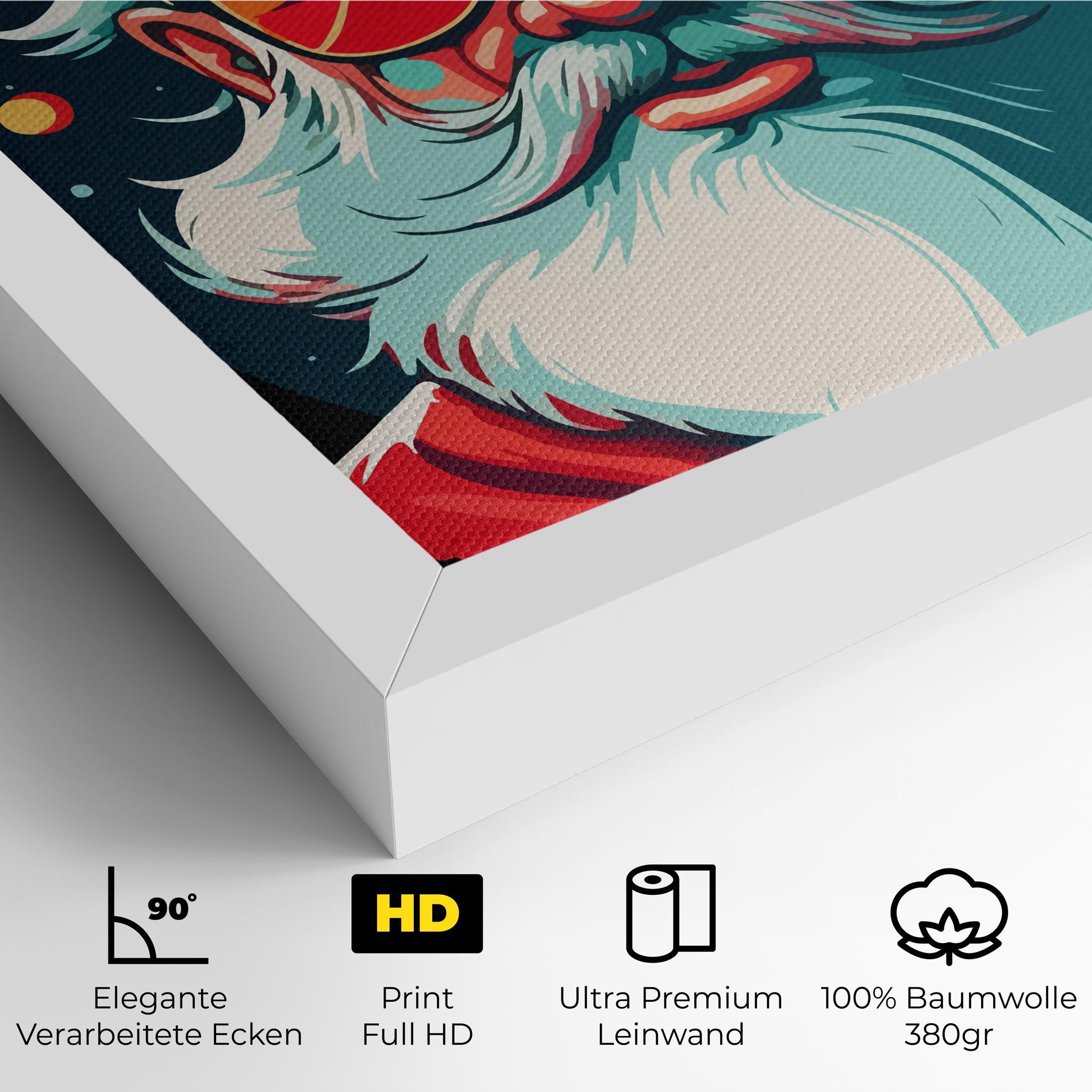 Leinwandbild Color Glasses Santa mockup 4