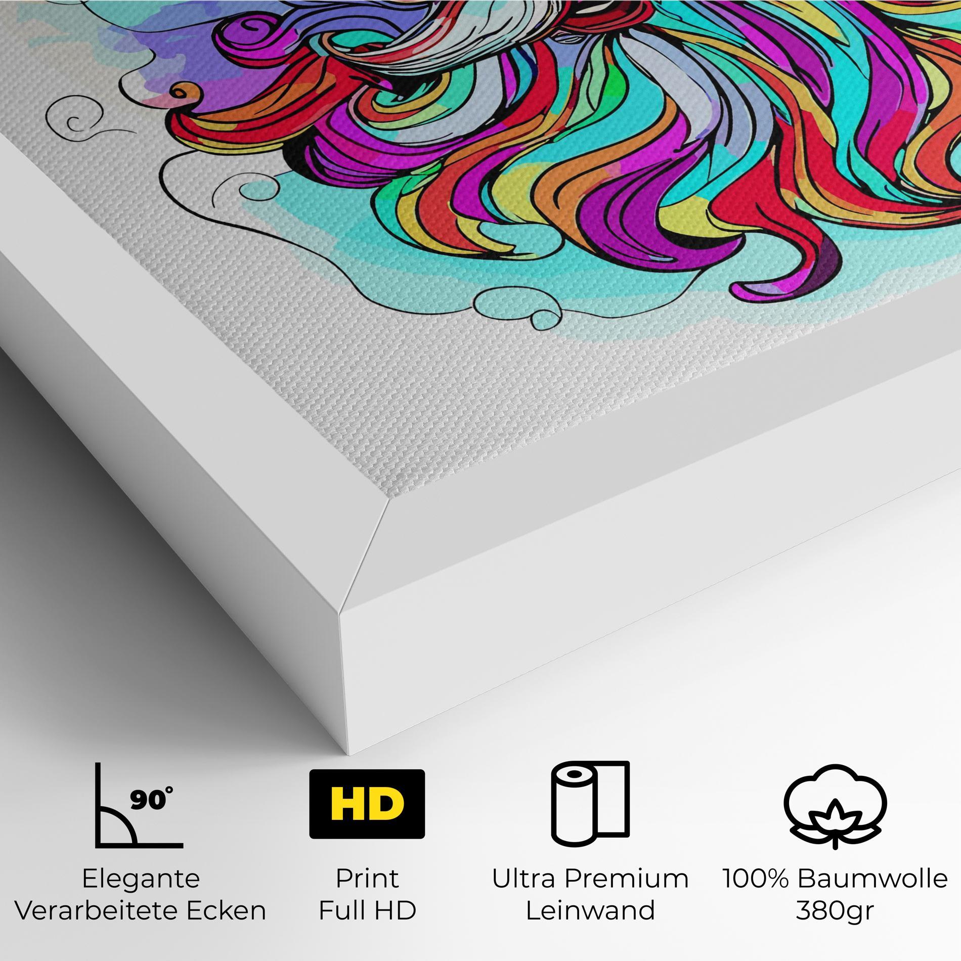 Leinwandbild Colorful Santa mockup 4