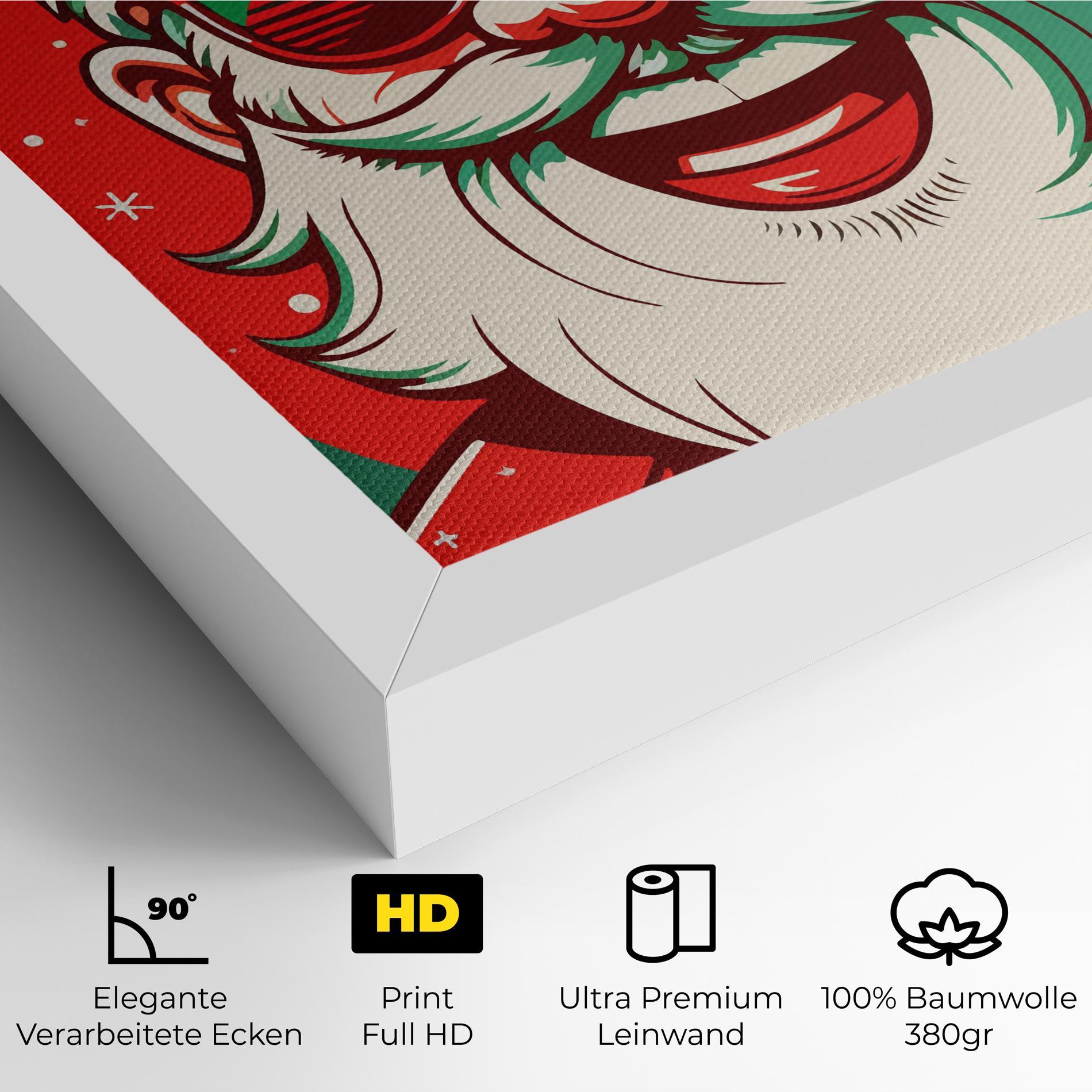 Leinwandbild Crazy Smile Santa mockup 4