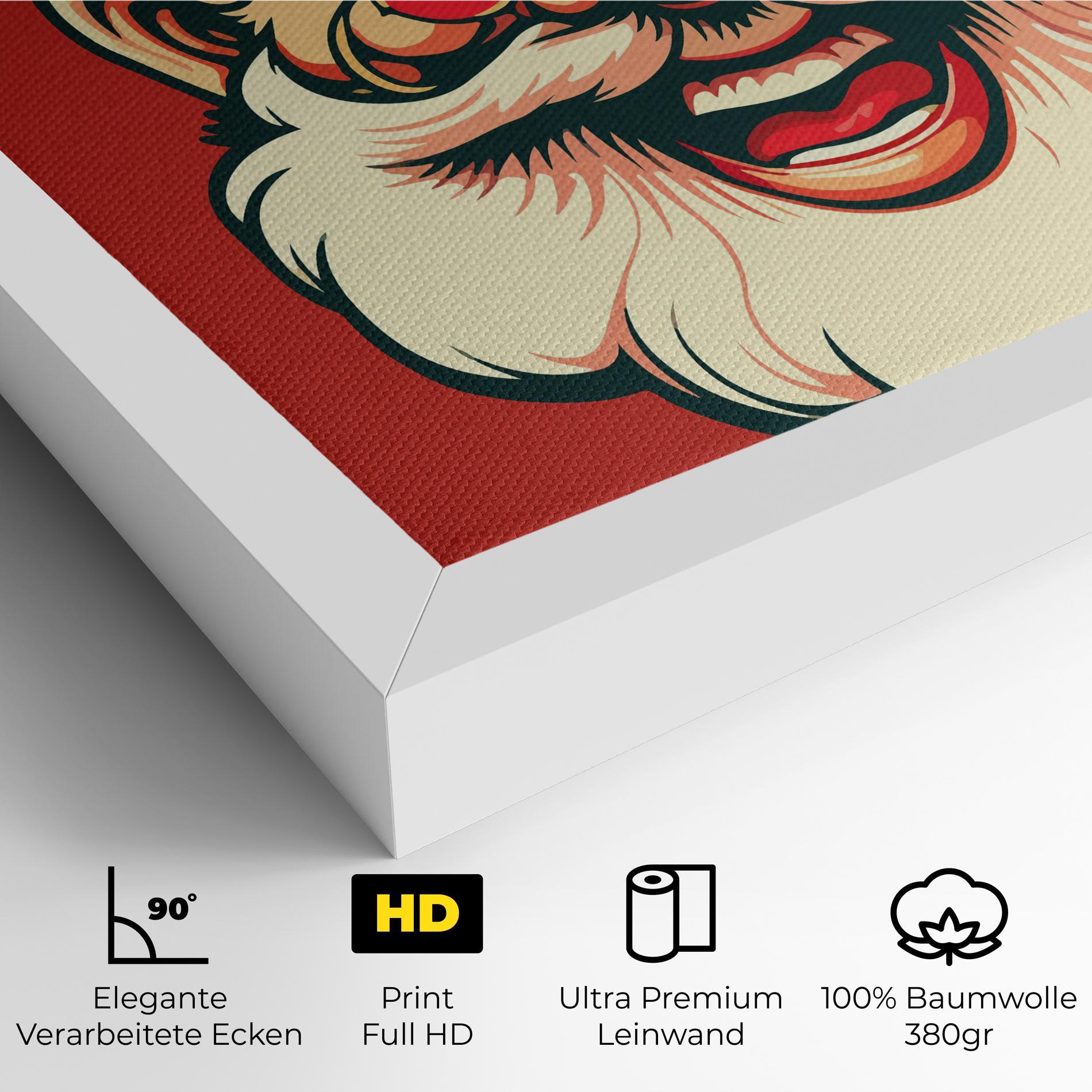 Leinwandbild Santa Crazy Smile mockup 4