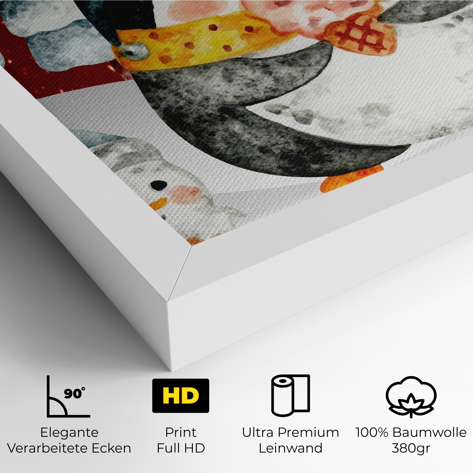 Leinwandbild Yellow Pinguin mockup 4