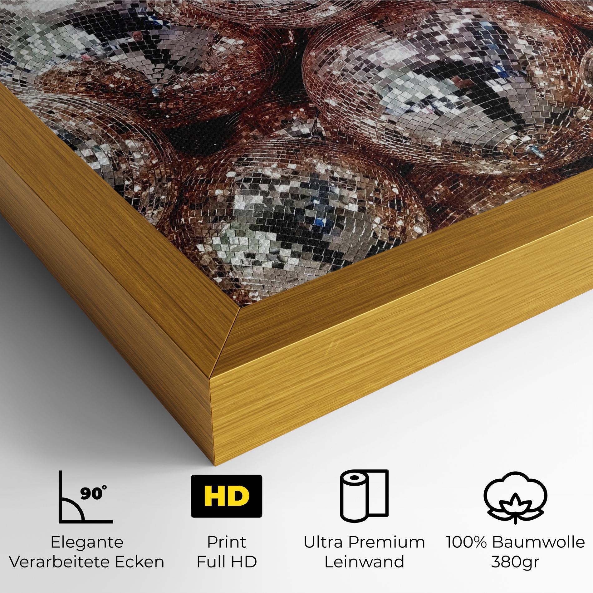 Leinwandbild Christmas Disko Balls mockup 4