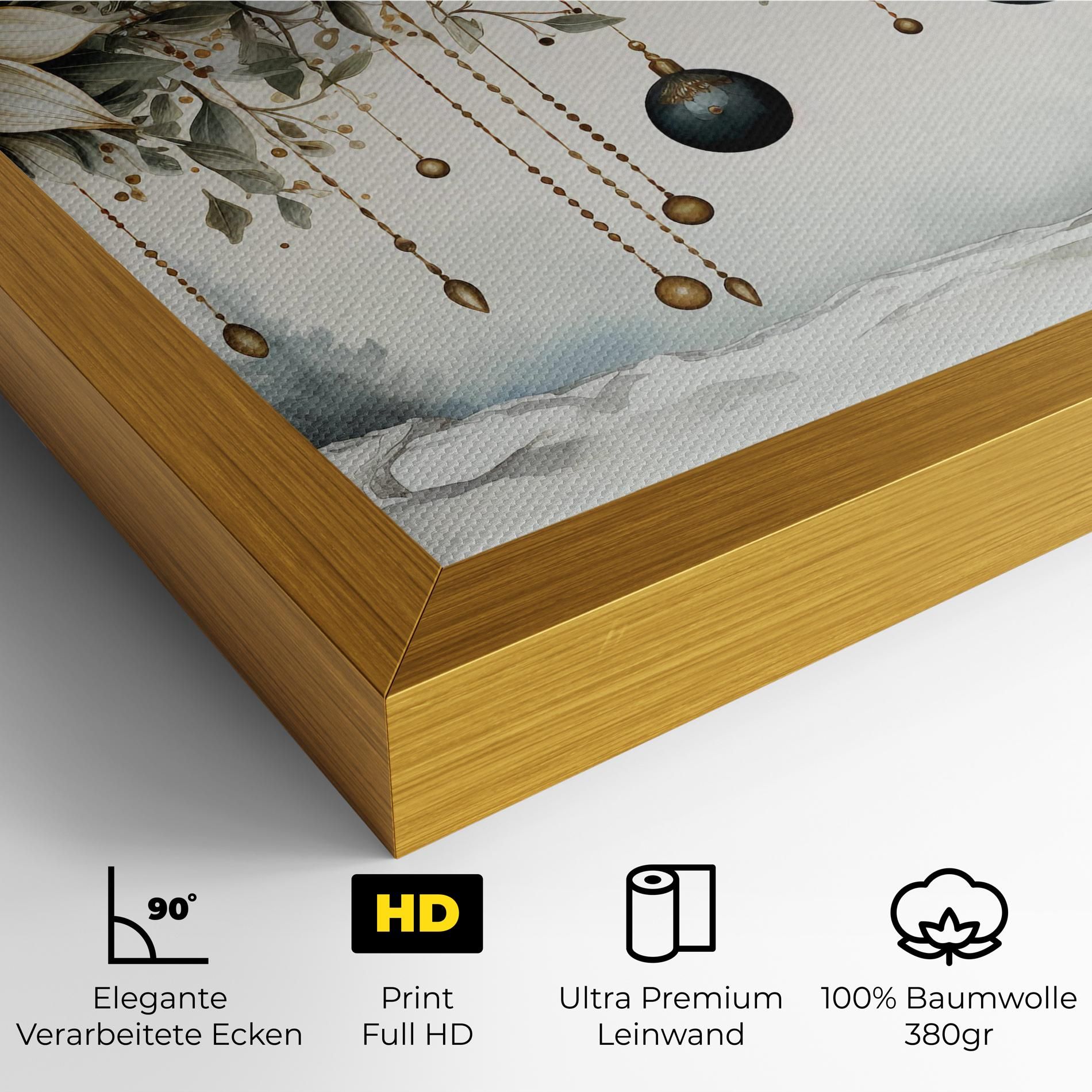 Christmas Flowers Art mockup 4