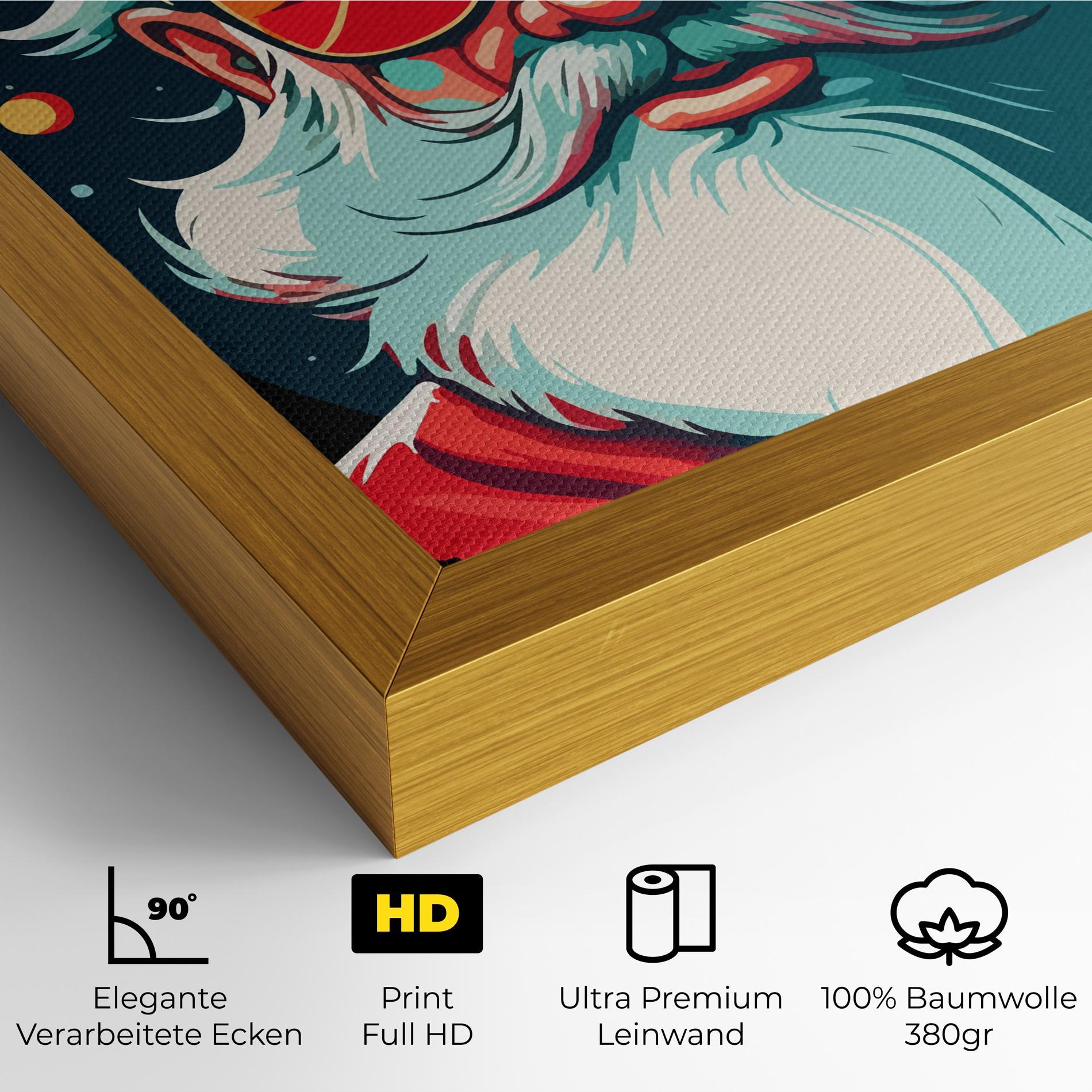 Leinwandbild Color Glasses Santa mockup 4