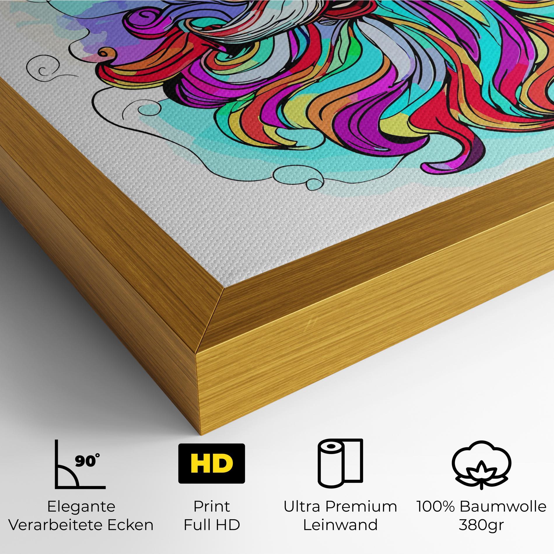 Leinwandbild Colorful Santa mockup 4