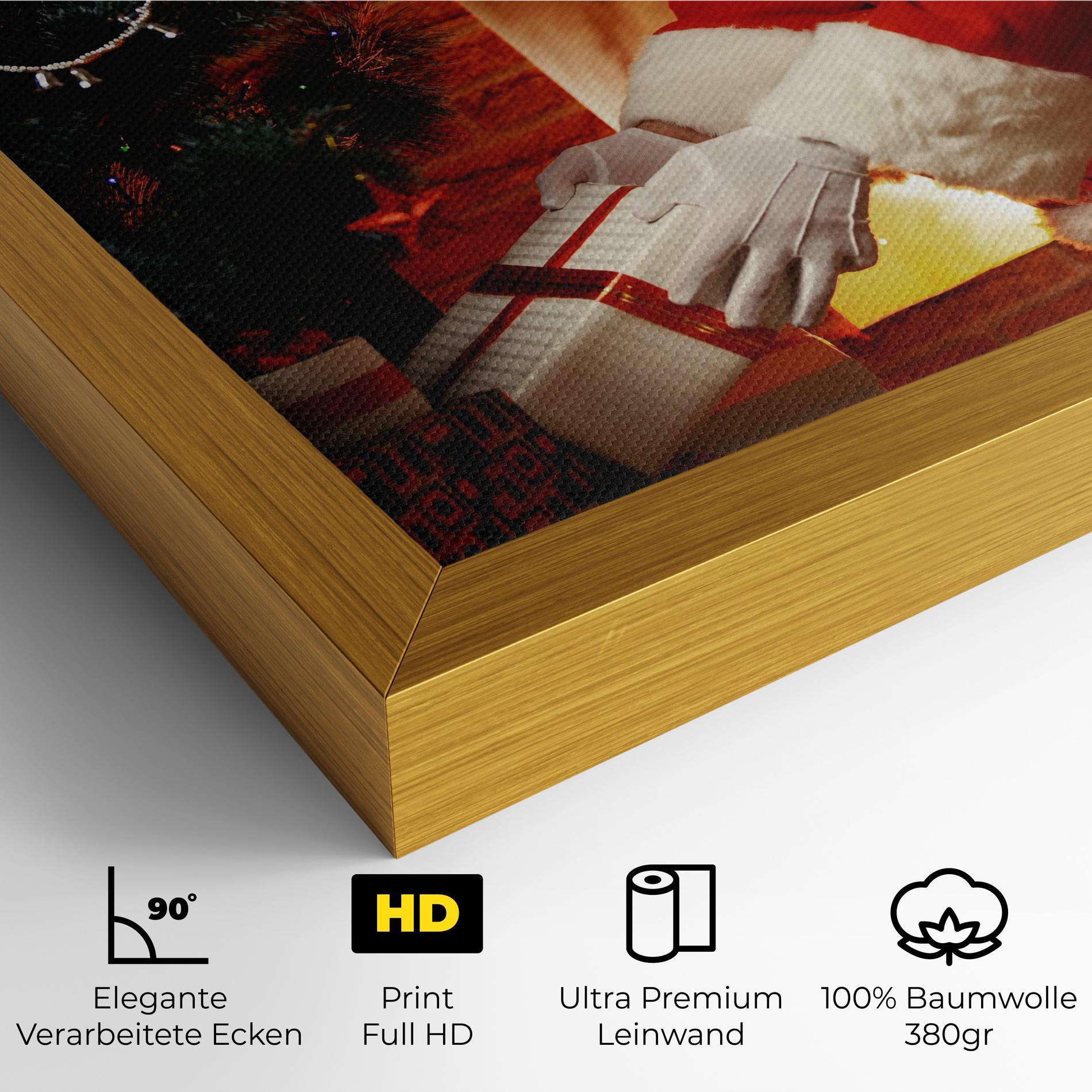 Leinwandbild Santa Brought Gifts mockup 4