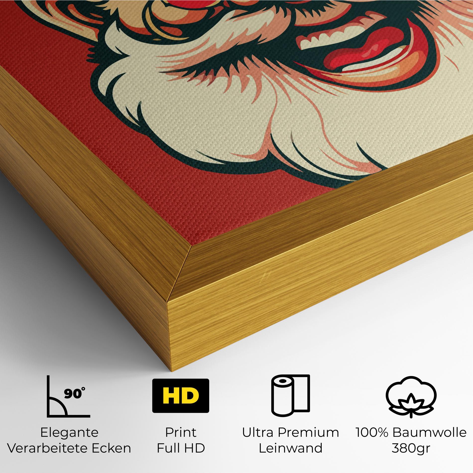 Leinwandbild Santa Crazy Smile mockup 4