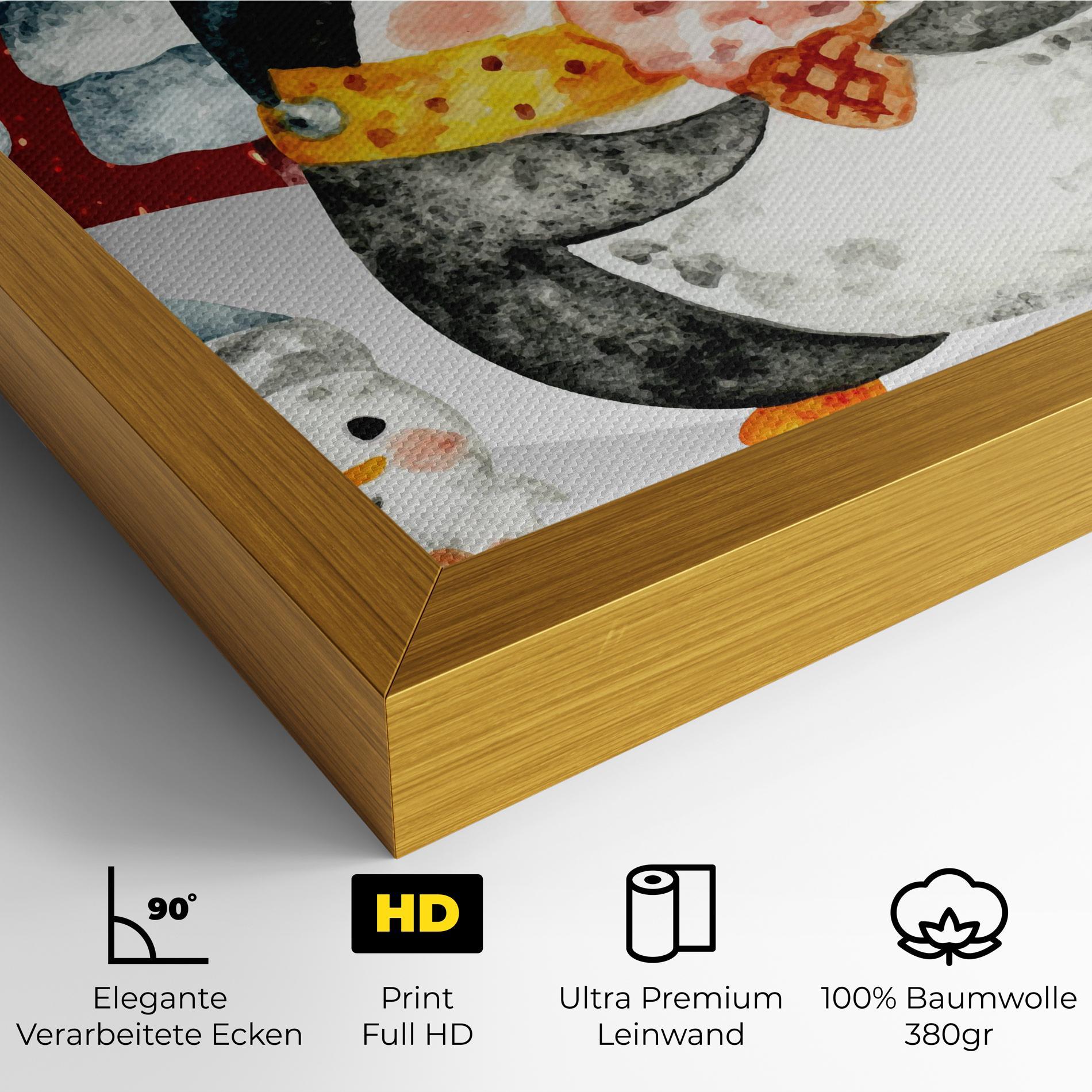 Leinwandbild Yellow Pinguin mockup 4