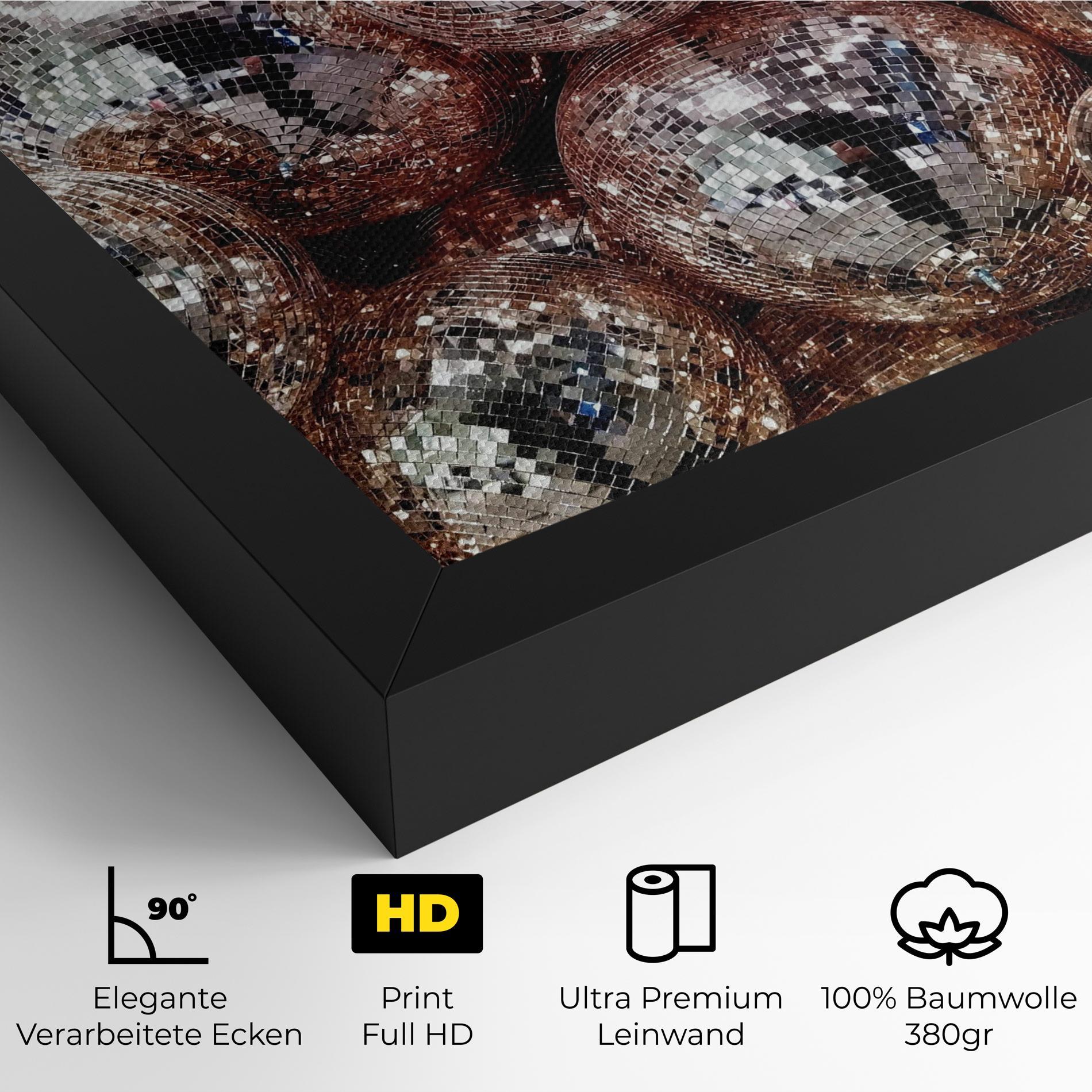 Leinwandbild Christmas Disko Balls mockup 4