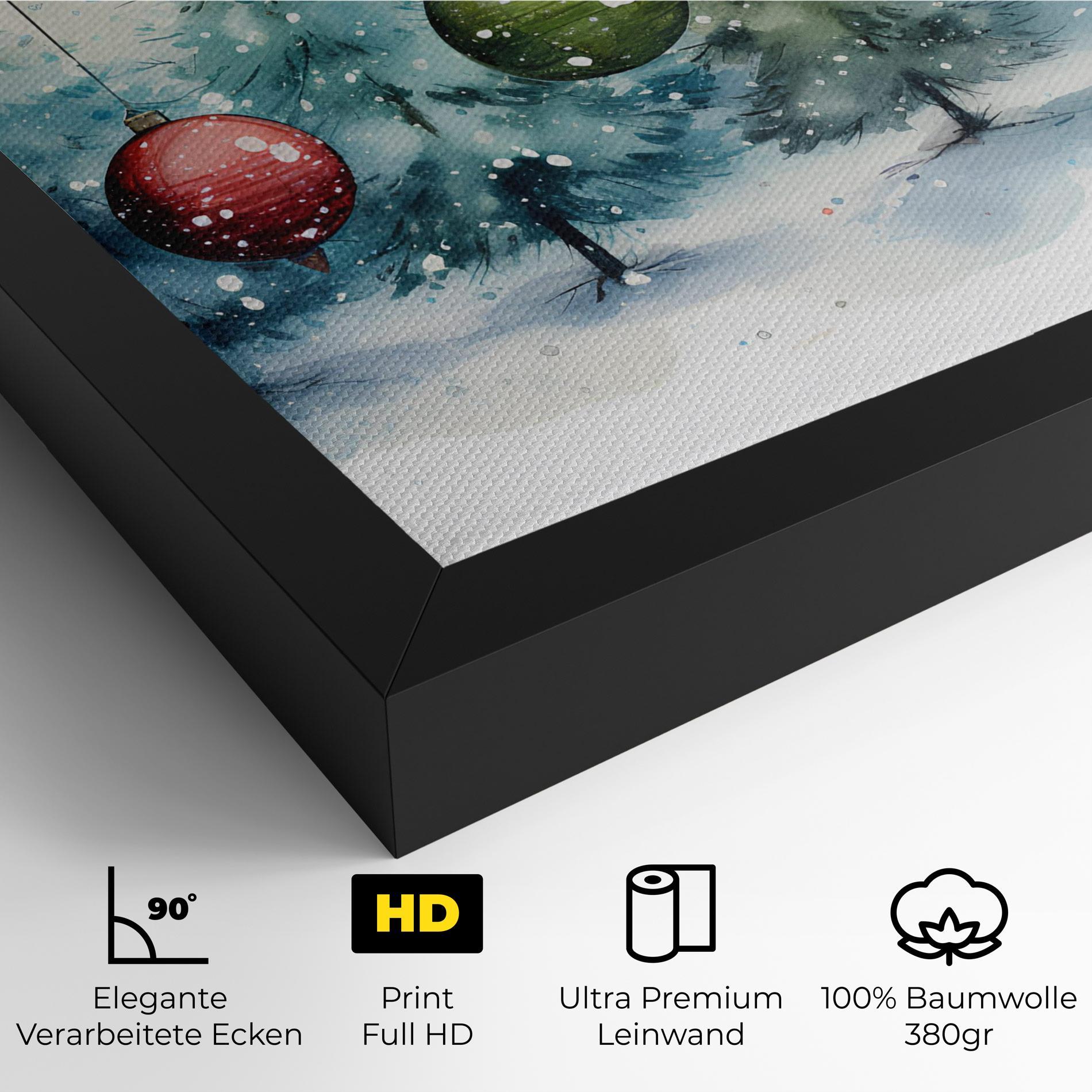 Leinwandbild Christmas Tree Painting mockup 4