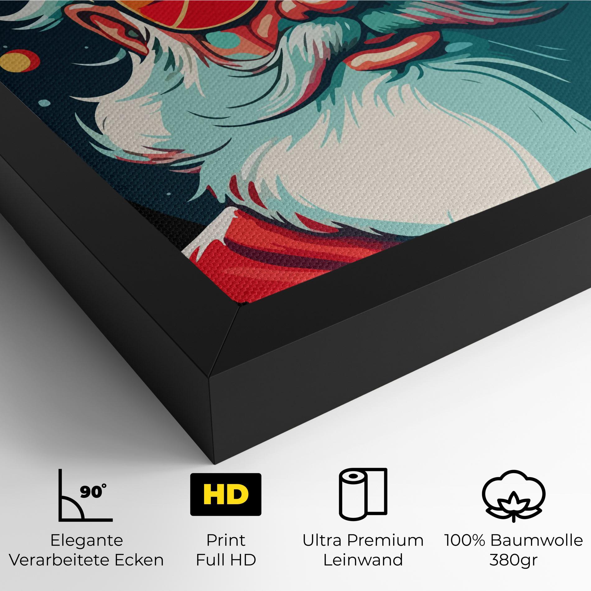 Leinwandbild Color Glasses Santa mockup 4