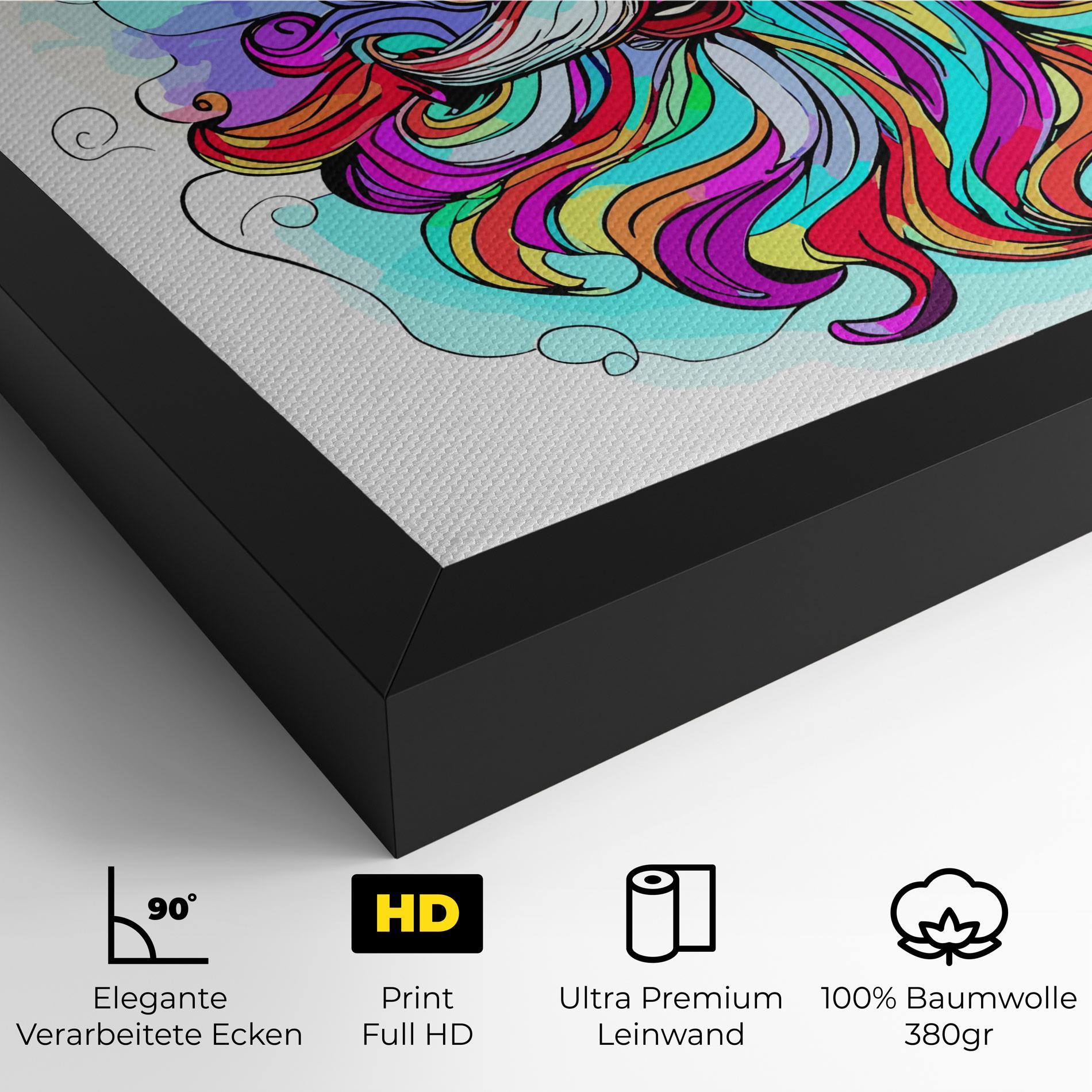 Leinwandbild Colorful Santa mockup 4