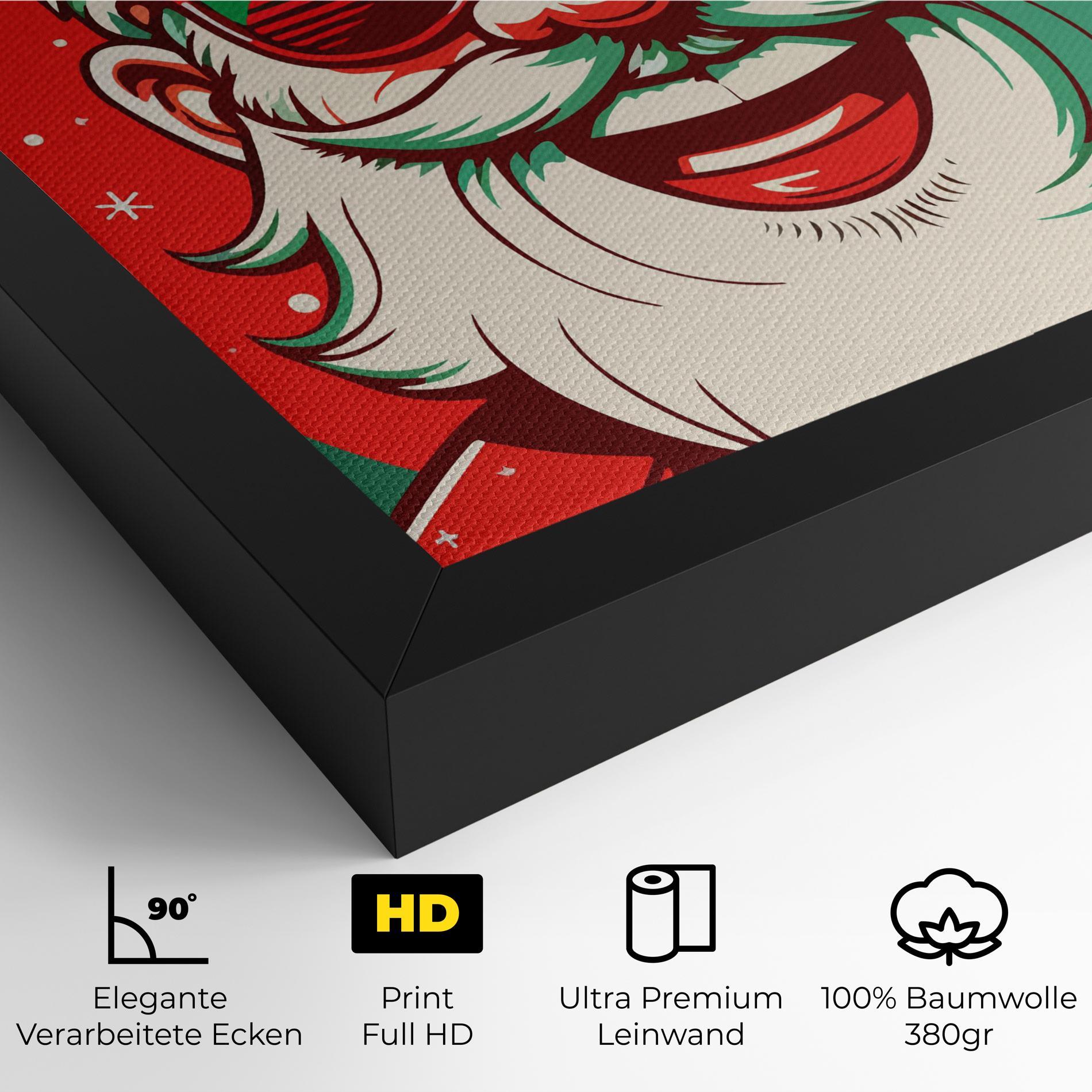 Leinwandbild Crazy Smile Santa mockup 4