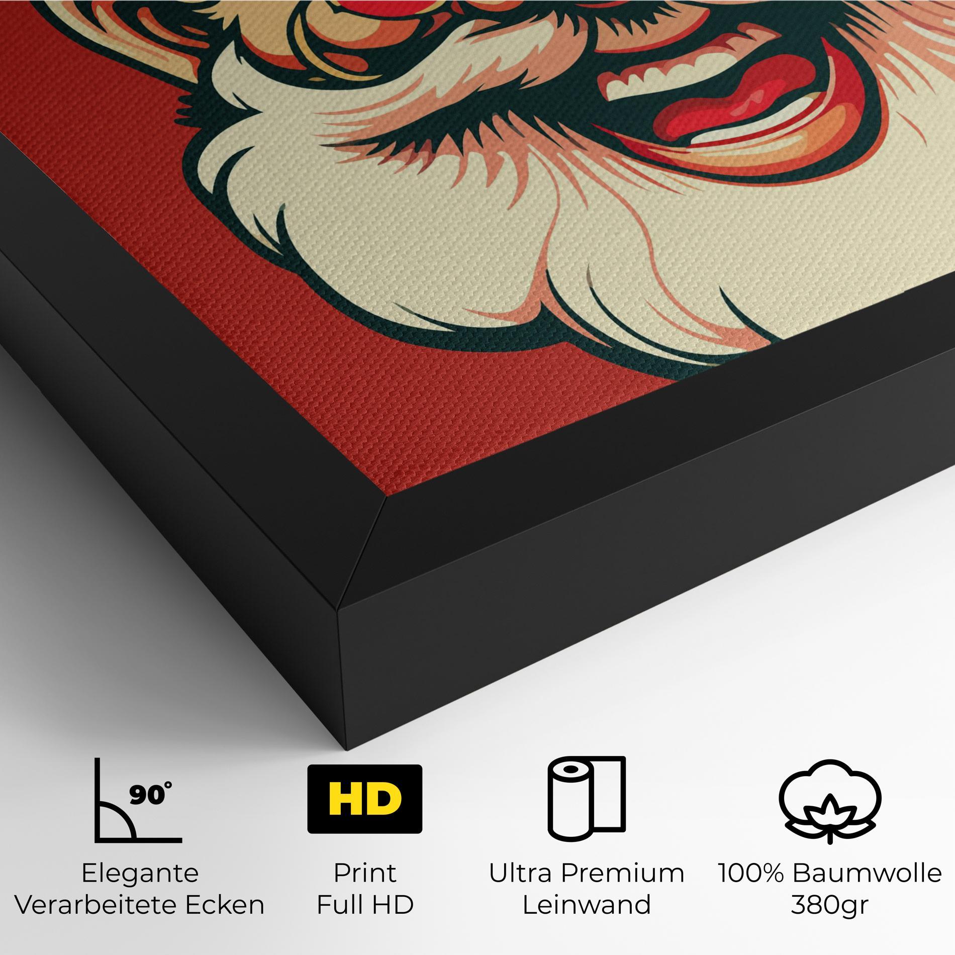 Leinwandbild Santa Crazy Smile mockup 4