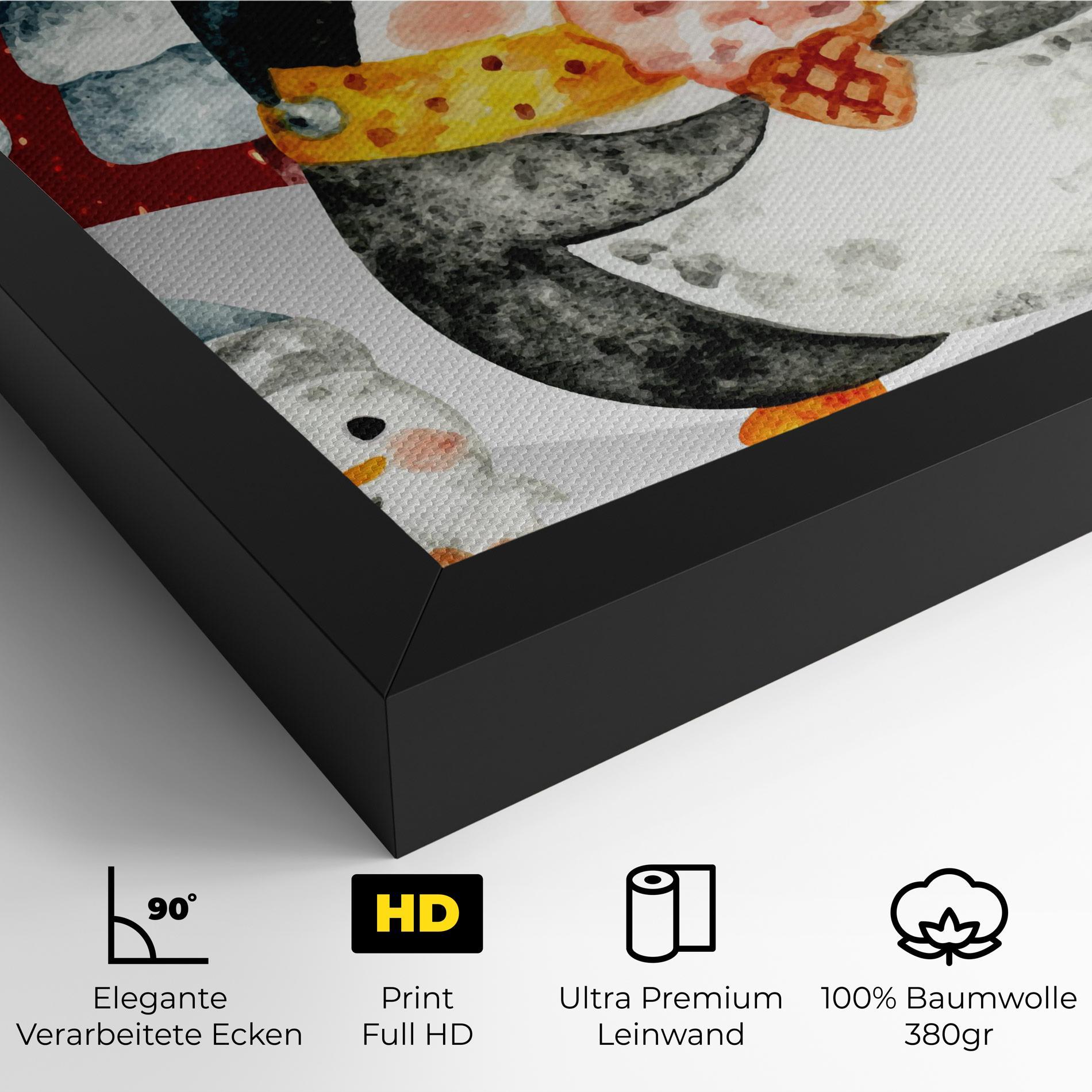 Leinwandbild Yellow Pinguin mockup 4