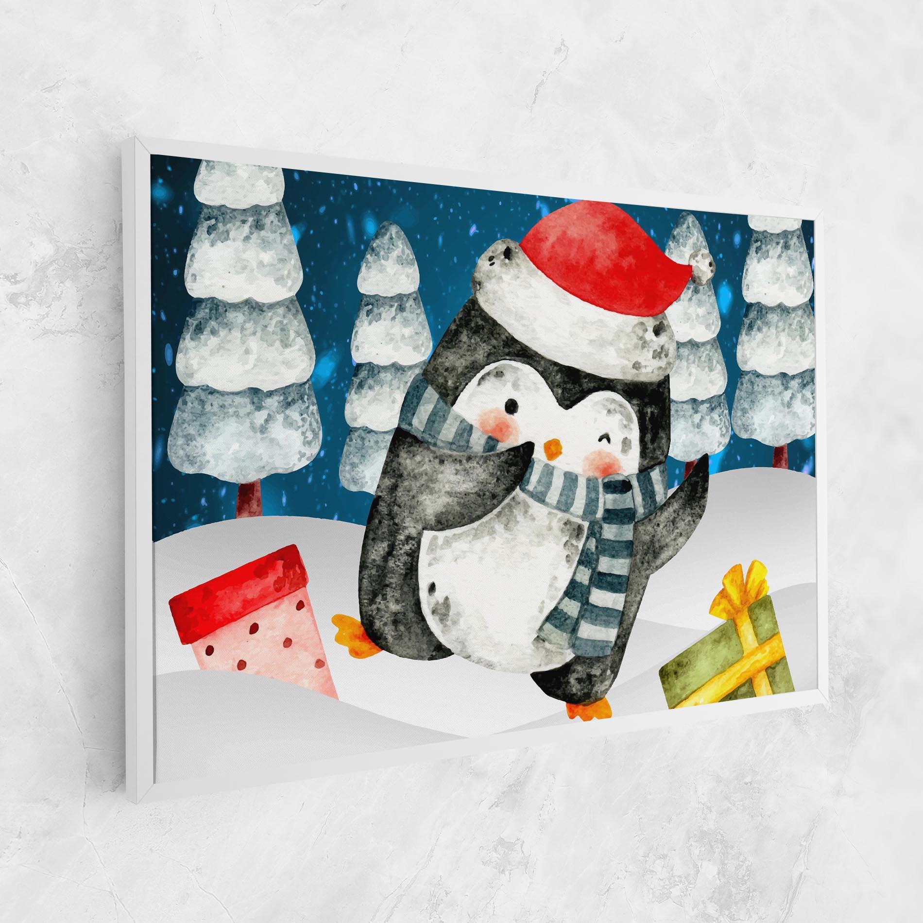 Leinwandbild Blue Pinguin mockup 1