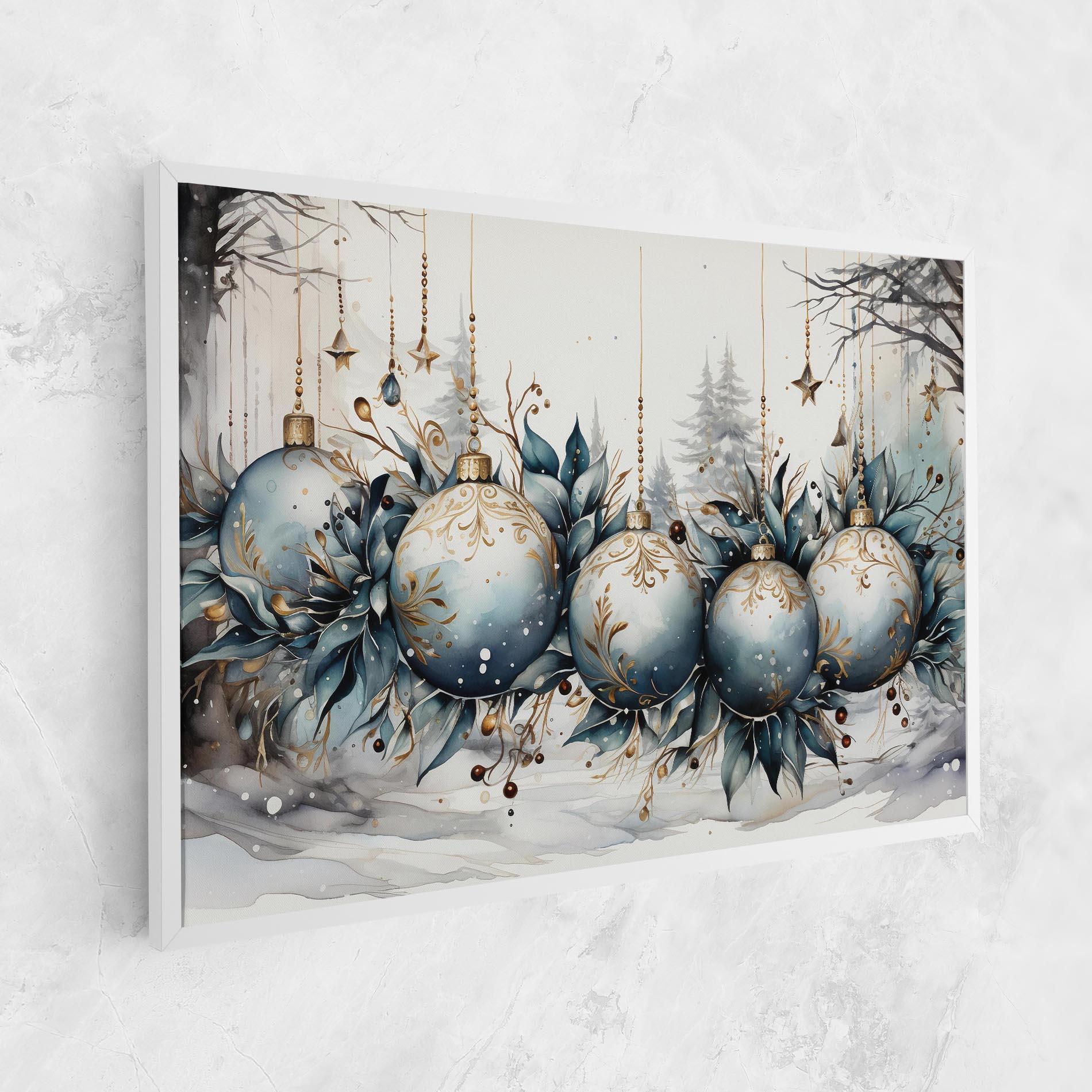 Leinwandbild Christmas Paper mockup 1