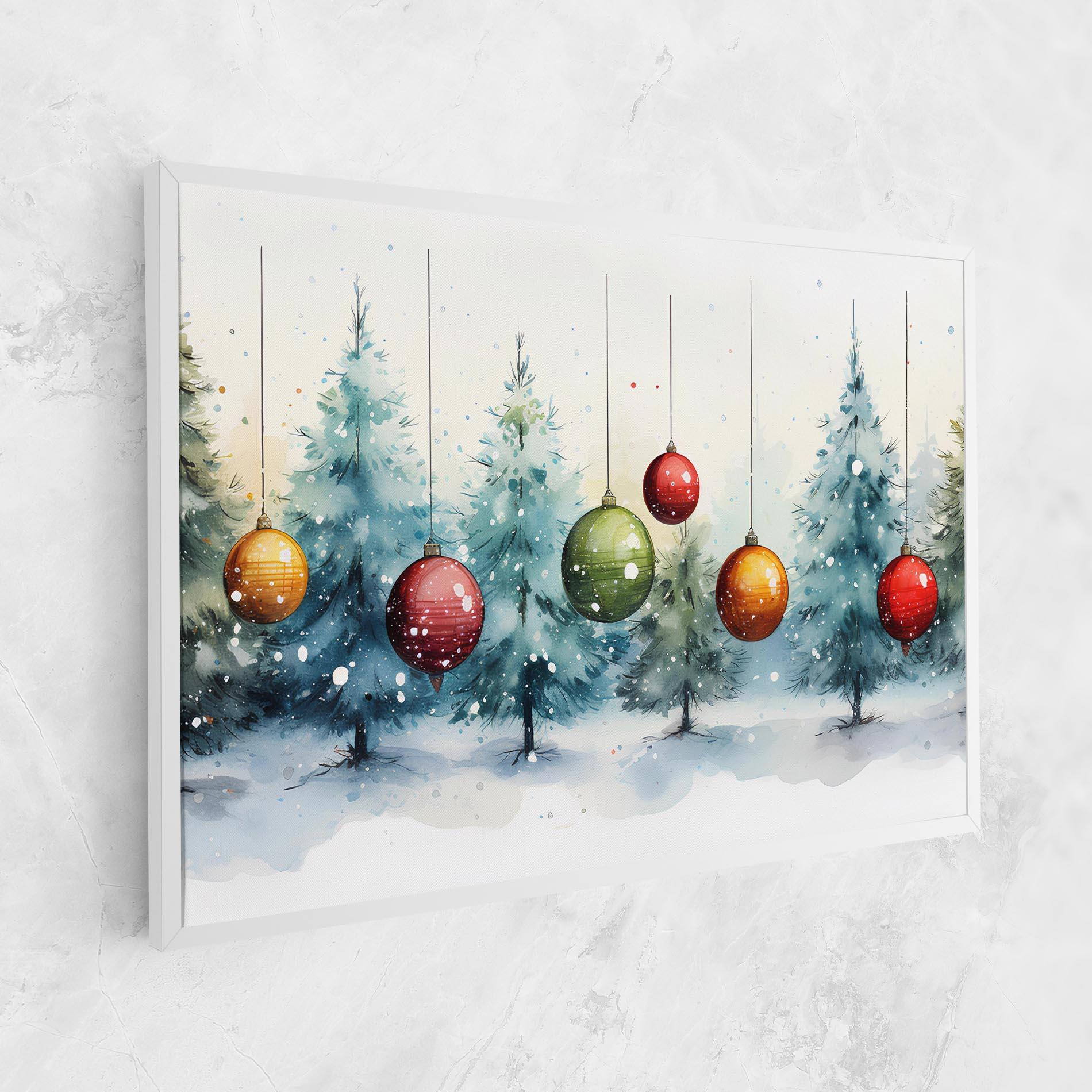 Leinwandbild Christmas Tree Painting mockup 1