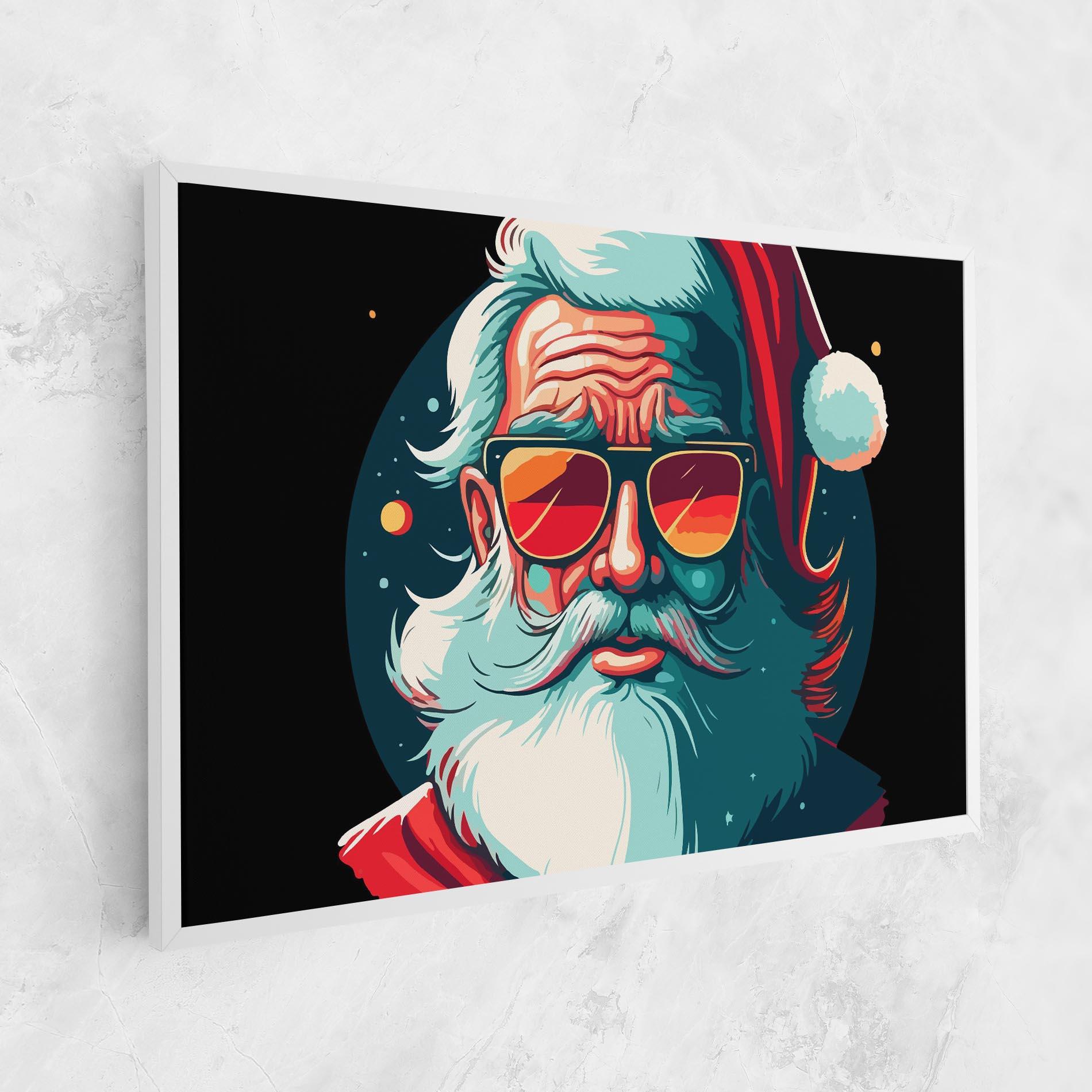 Leinwandbild Color Glasses Santa mockup 1