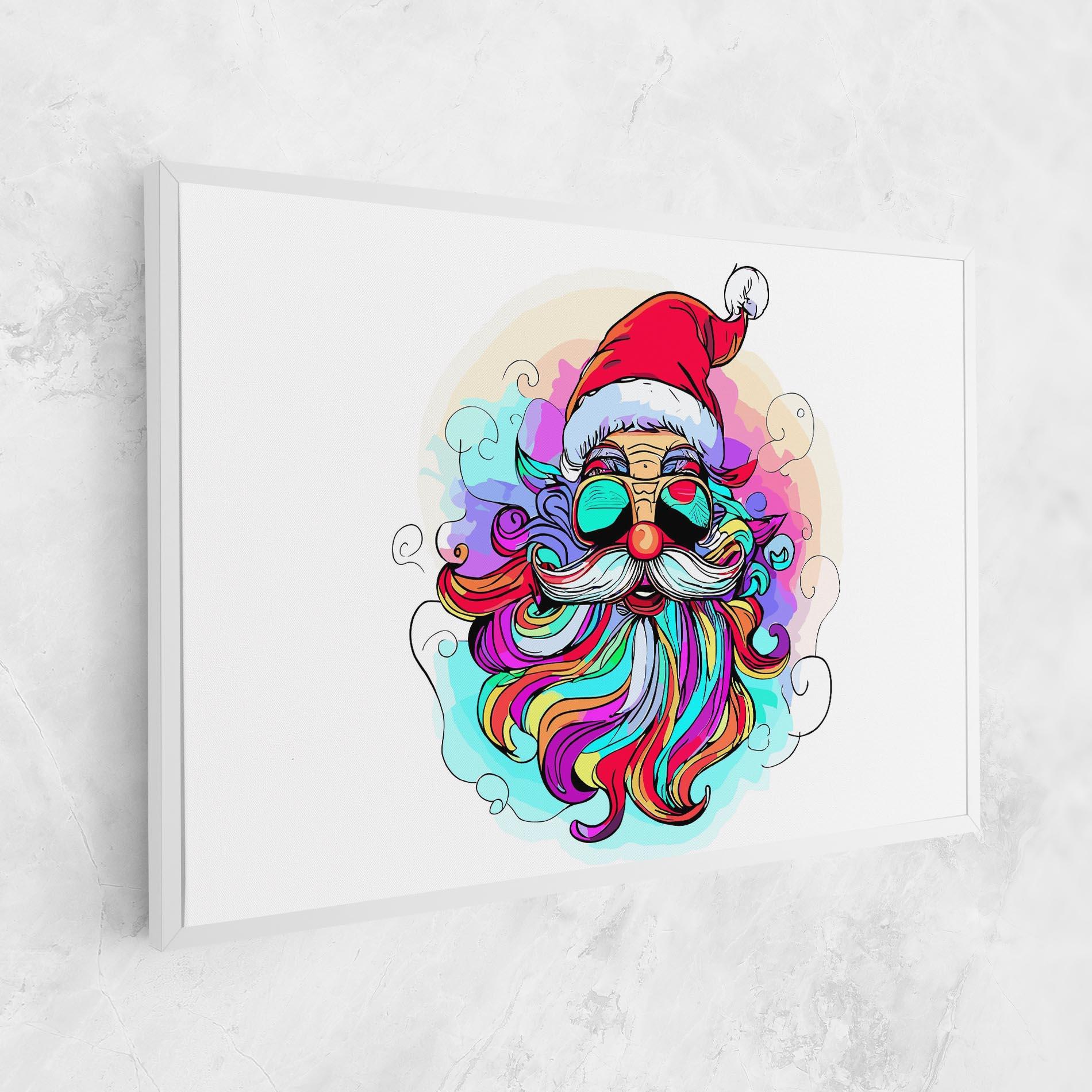 Leinwandbild Colorful Santa mockup 1