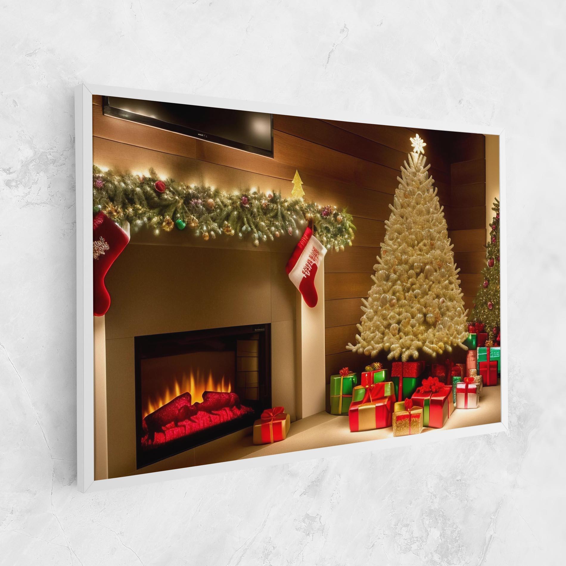 Leinwandbild Decorated Christmas Tree mockup 1