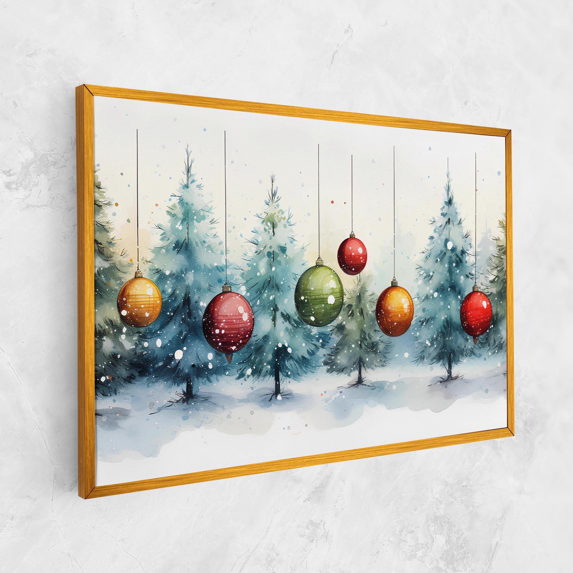 Leinwandbild Christmas Tree Painting mockup 1