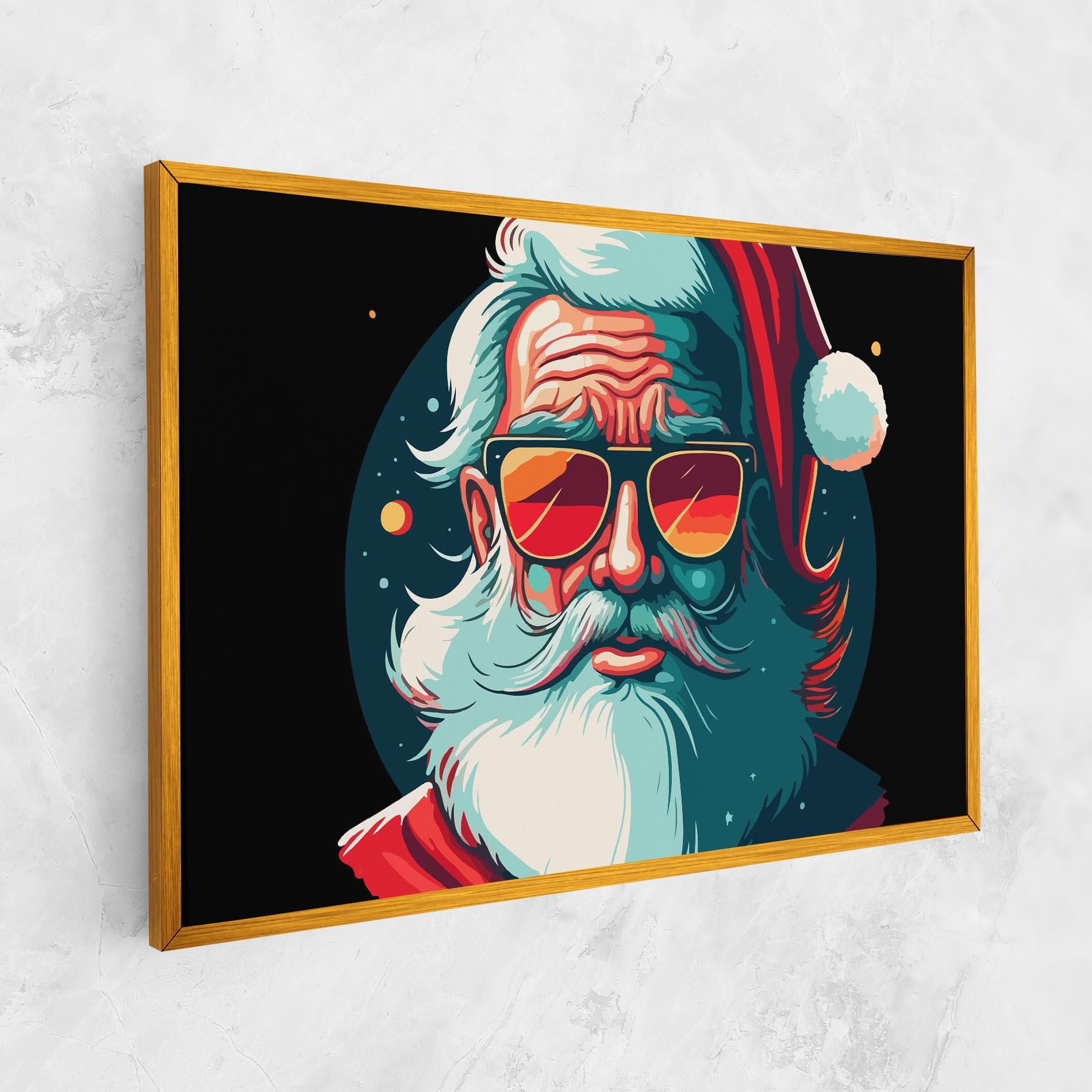Leinwandbild Color Glasses Santa mockup 1
