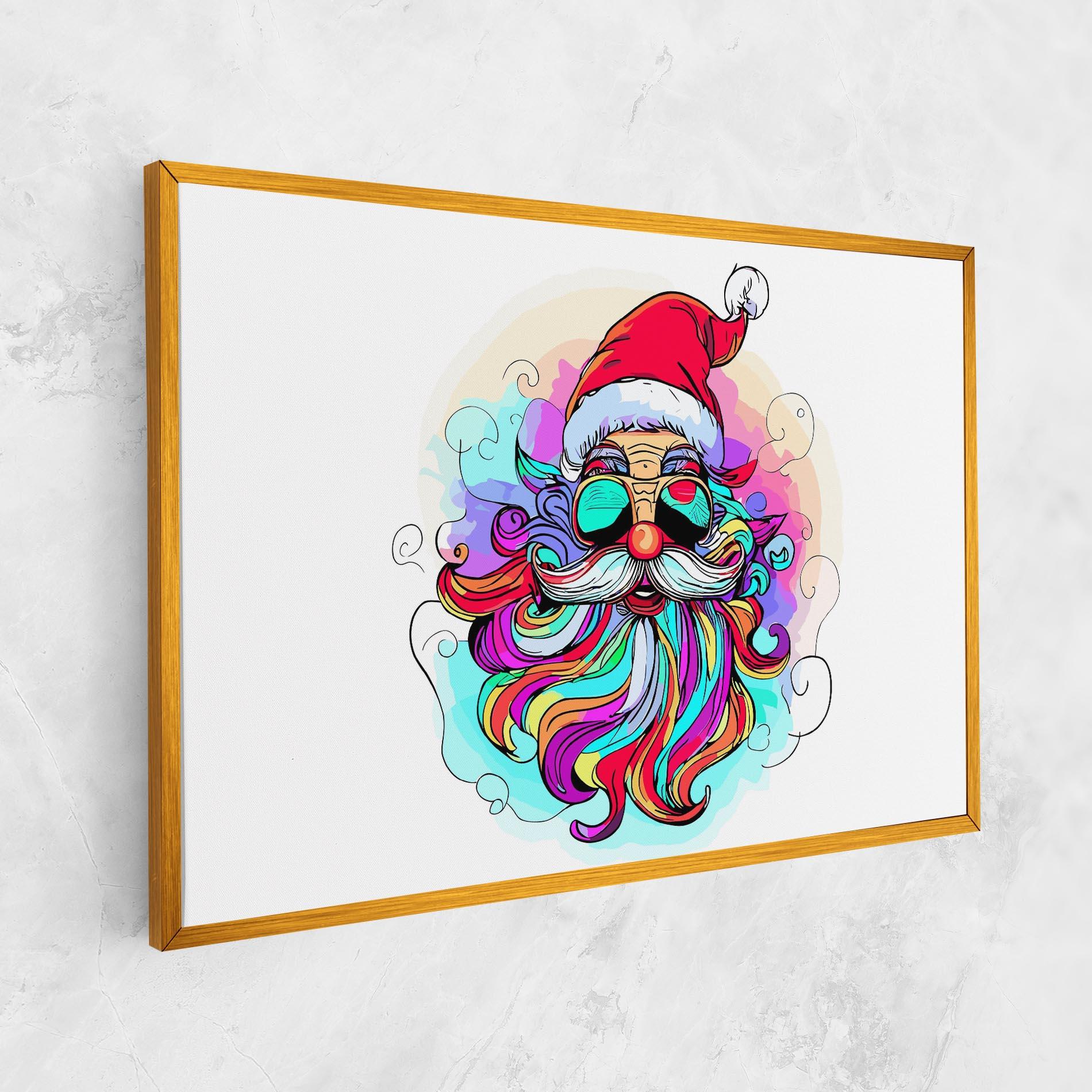 Leinwandbild Colorful Santa mockup 1