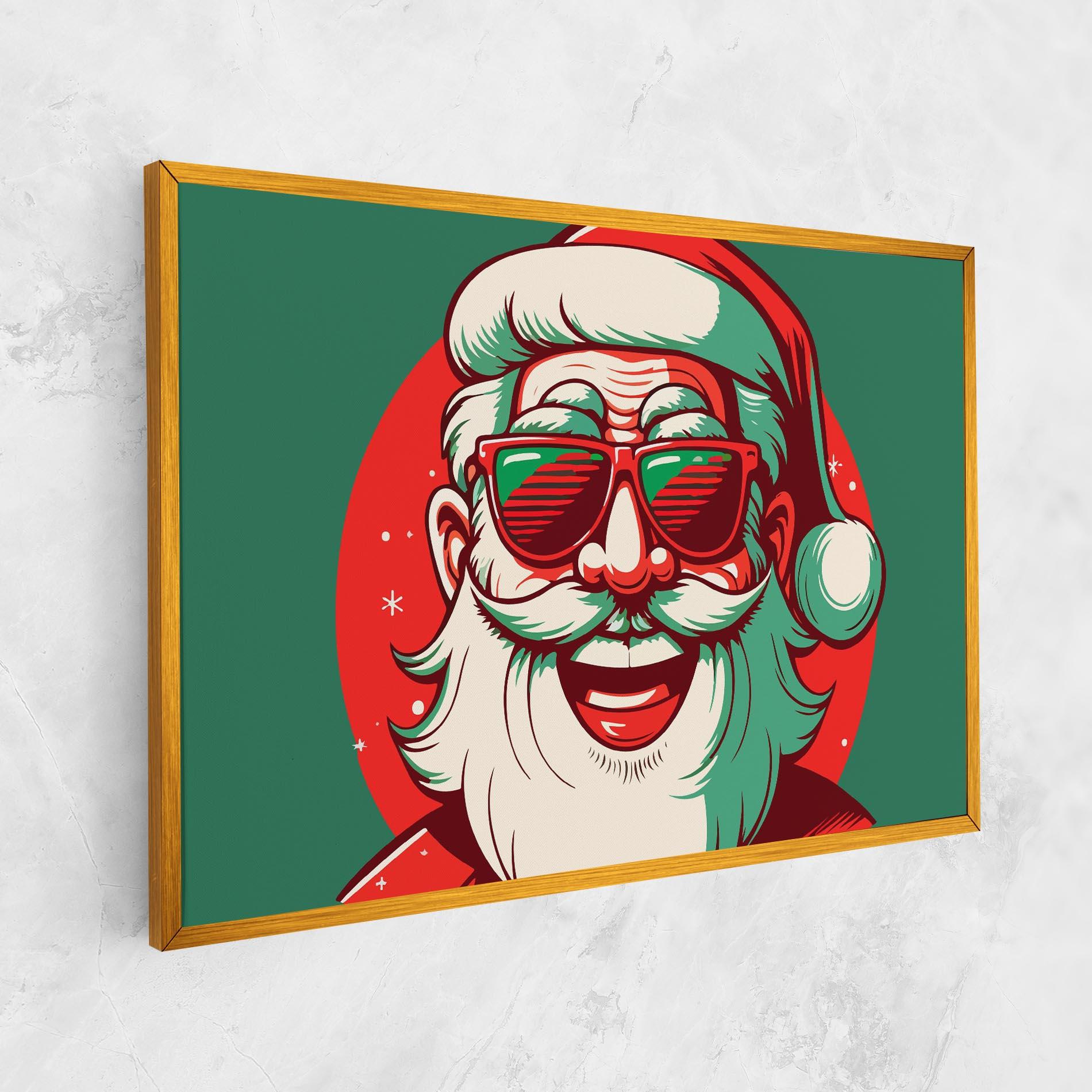 Leinwandbild Crazy Smile Santa mockup 1