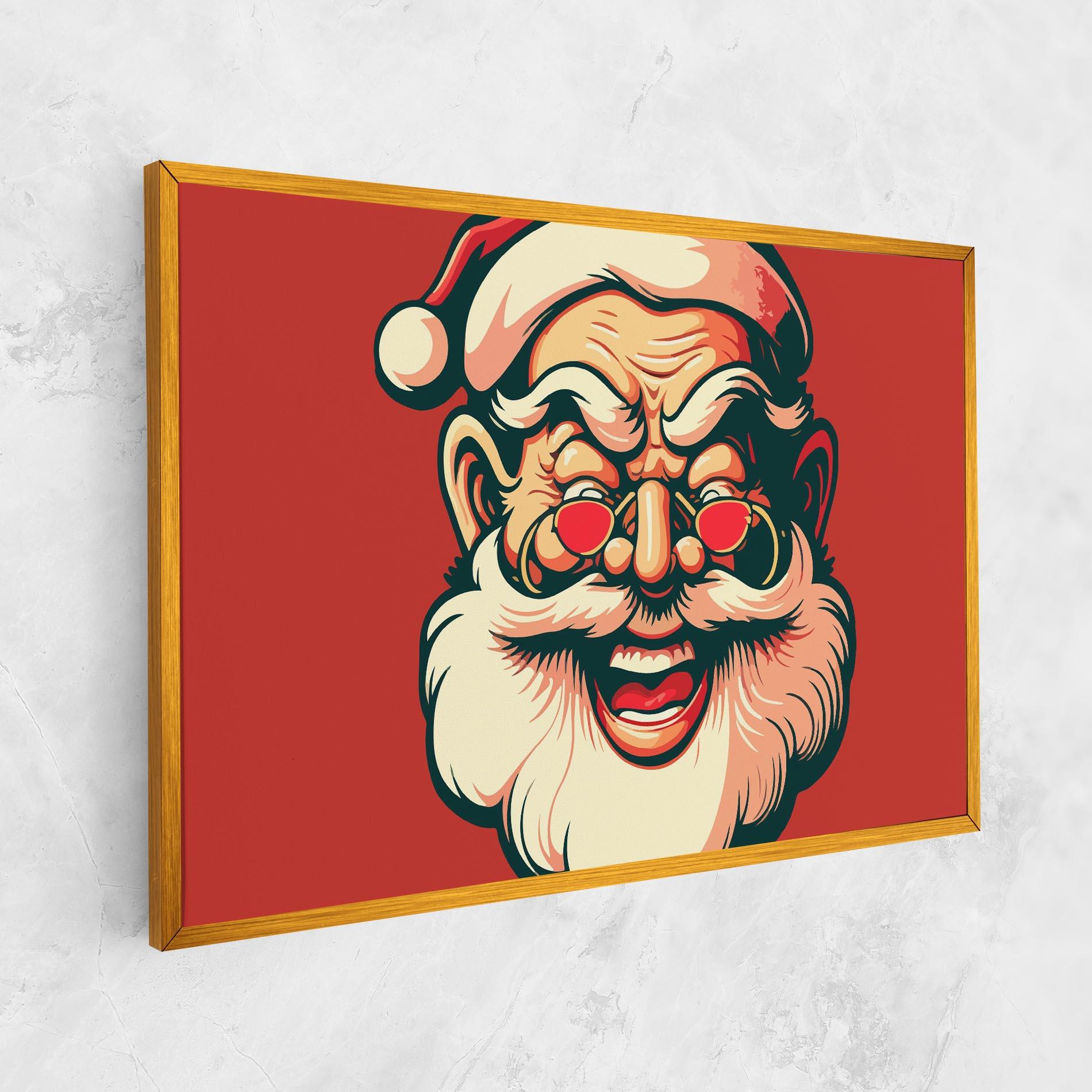 Leinwandbild Santa Crazy Smile mockup 1