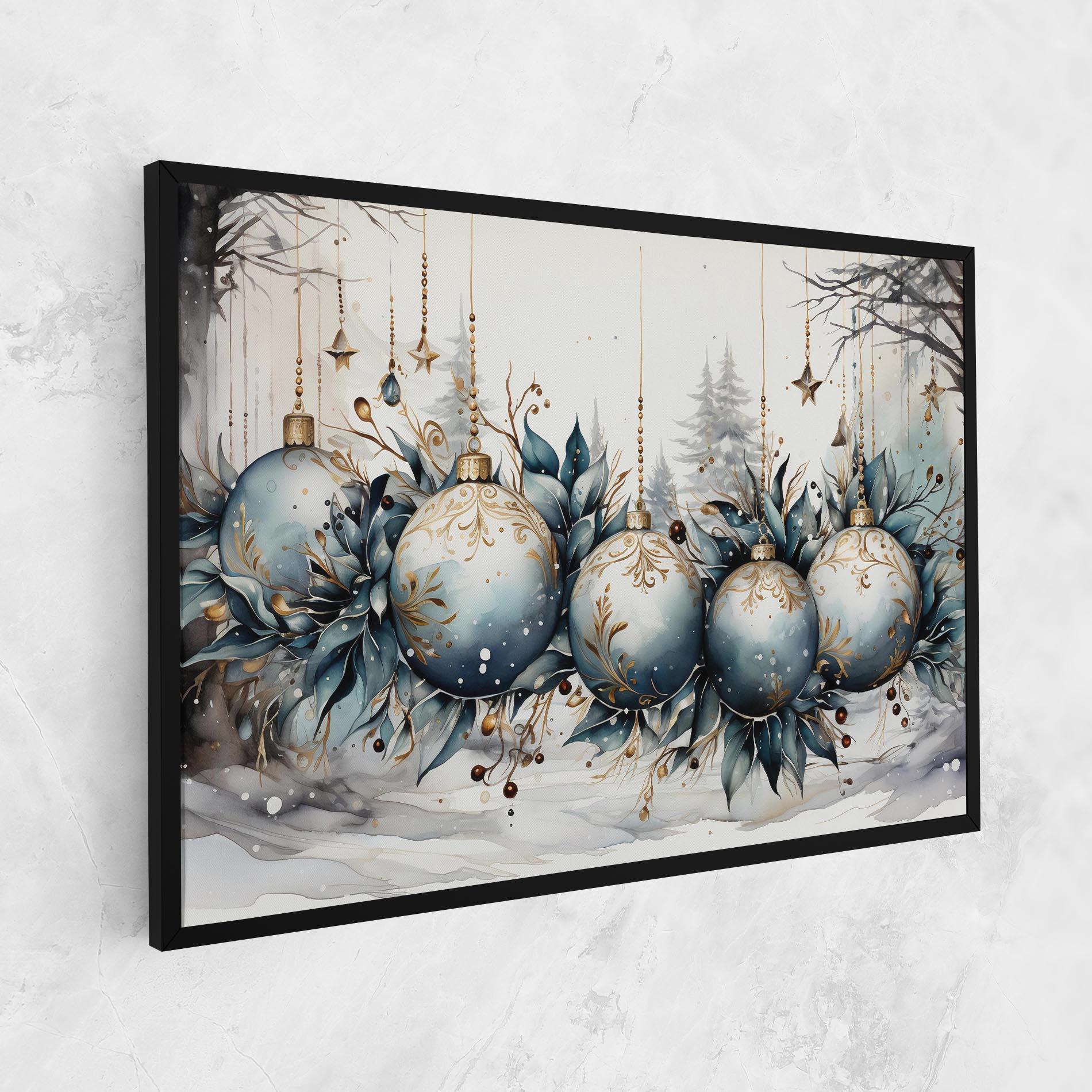 Leinwandbild Christmas Paper mockup 1