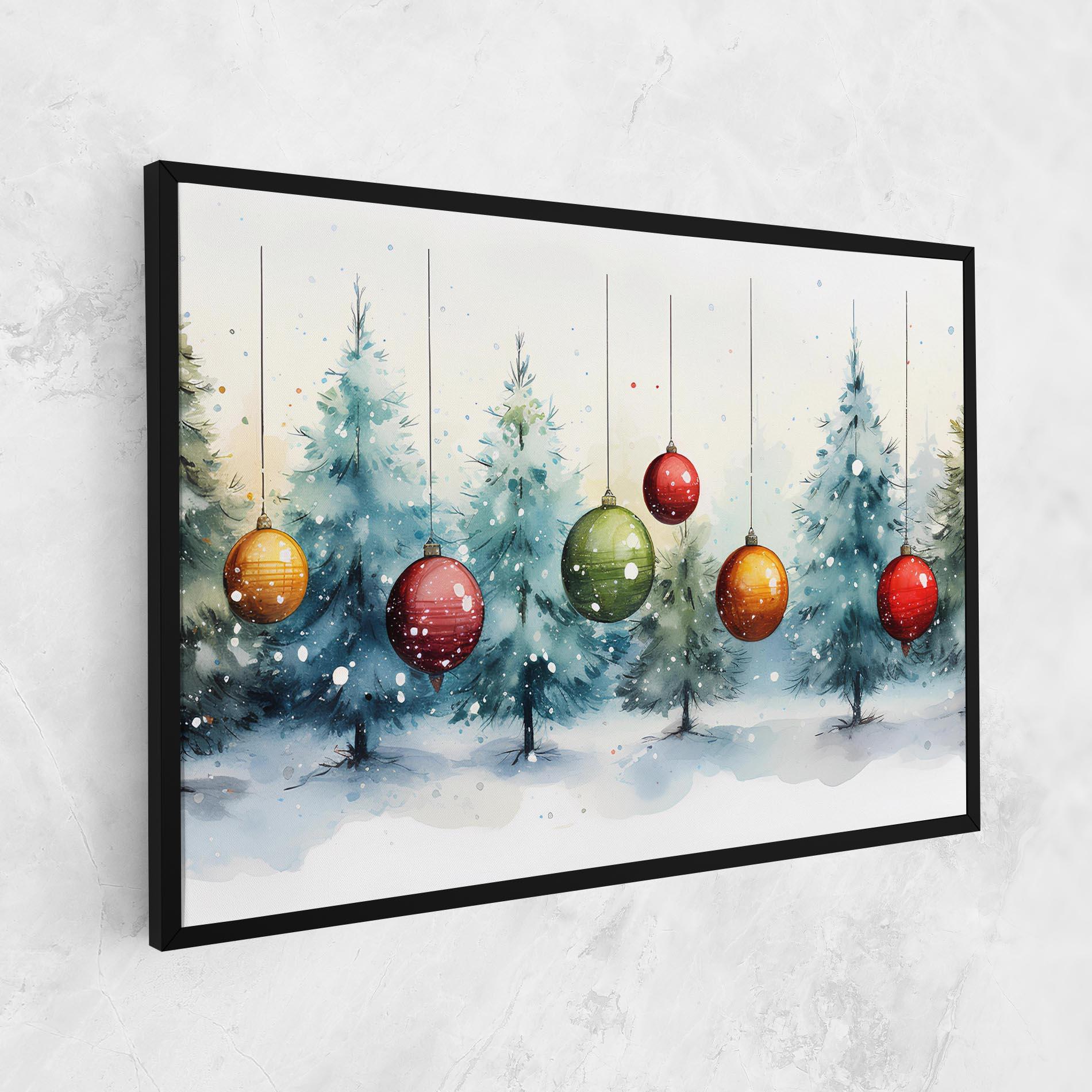 Leinwandbild Christmas Tree Painting mockup 1