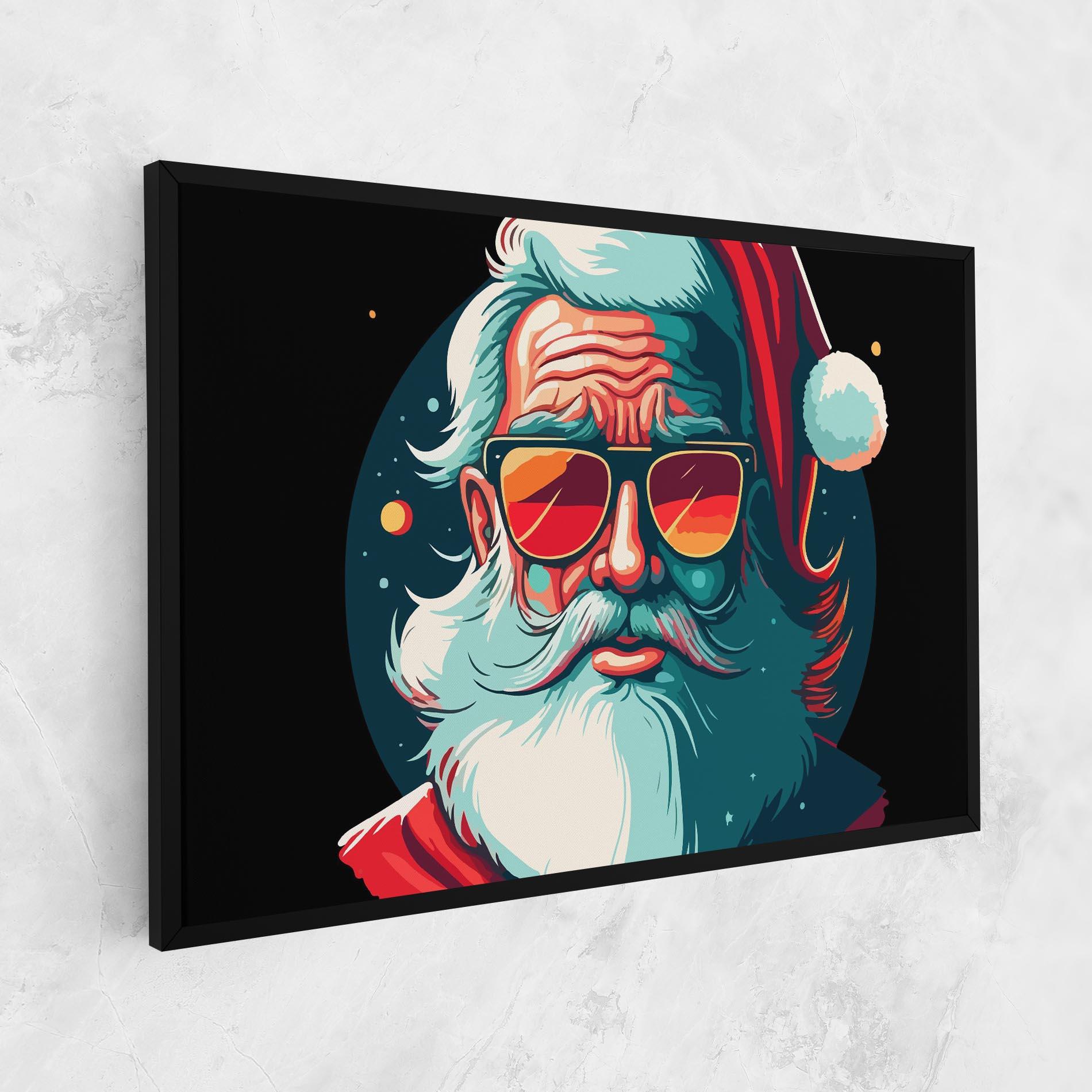 Leinwandbild Color Glasses Santa mockup 1